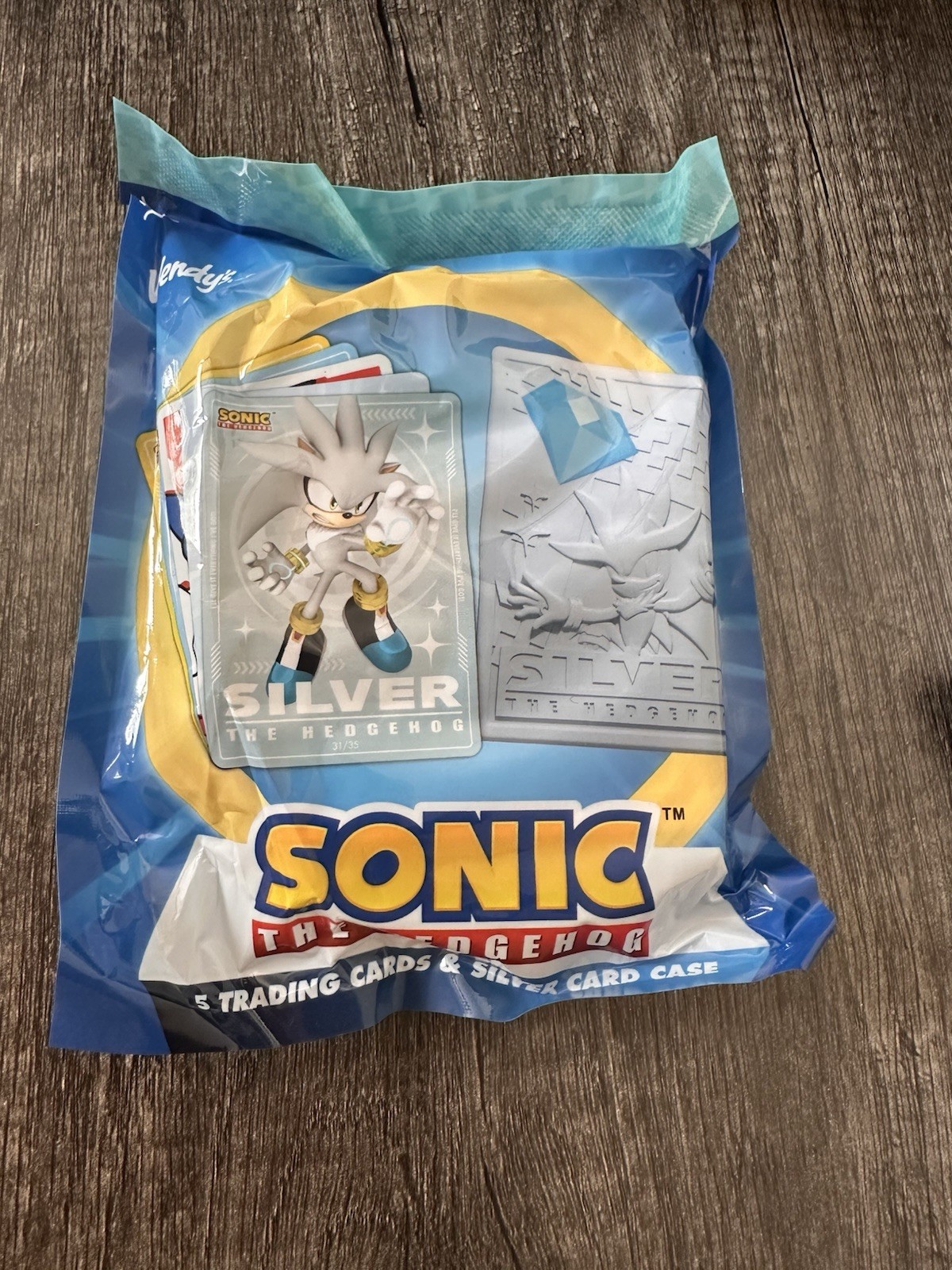 Wendy\'s Sonic the Hedgehog Trading Card Pack Sealed 5 Cards - Silver