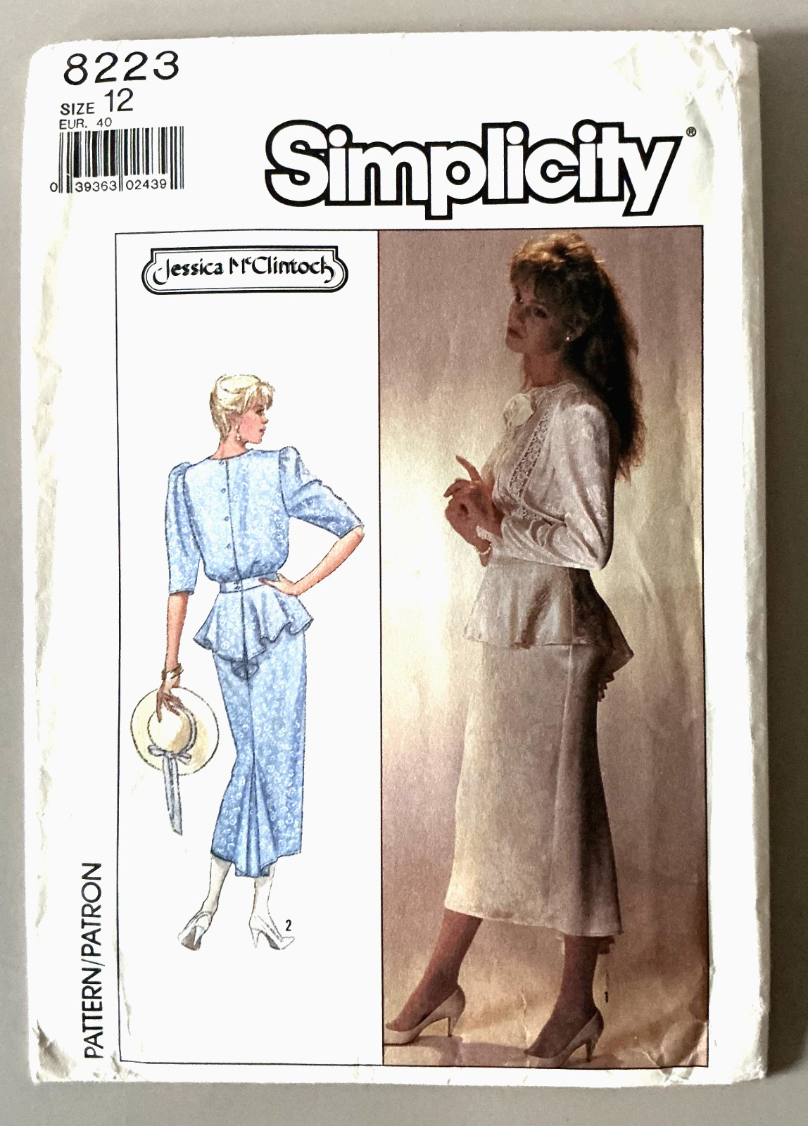 1980\'s Simplicity Misses\' Dress Jessica McClintock Pattern 8223 Size 12 UNCUT