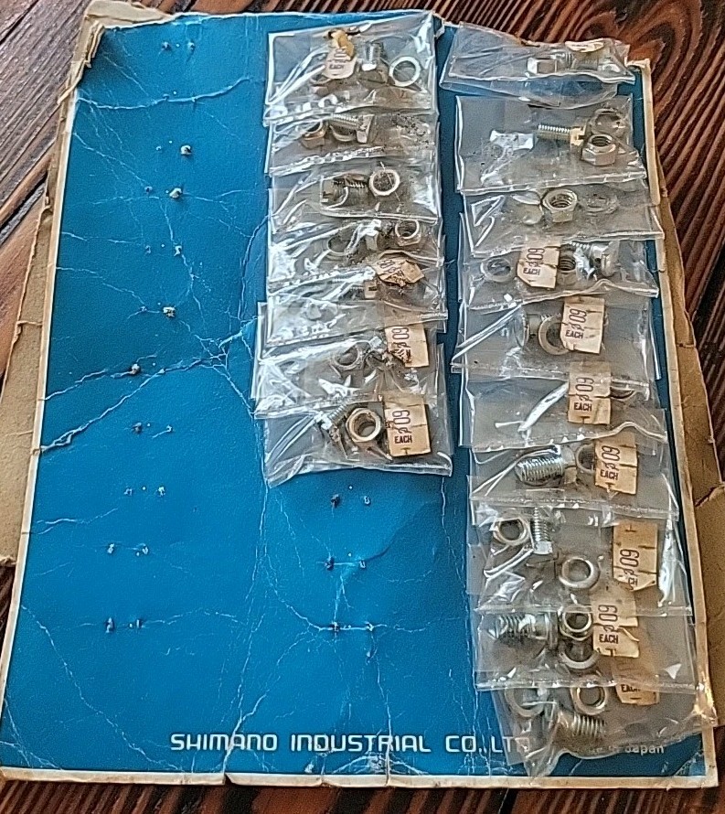 (x24) NOS Vintage Shimano Rear Derailleur Cable Fixing Stop Bolt Set  #525-9068