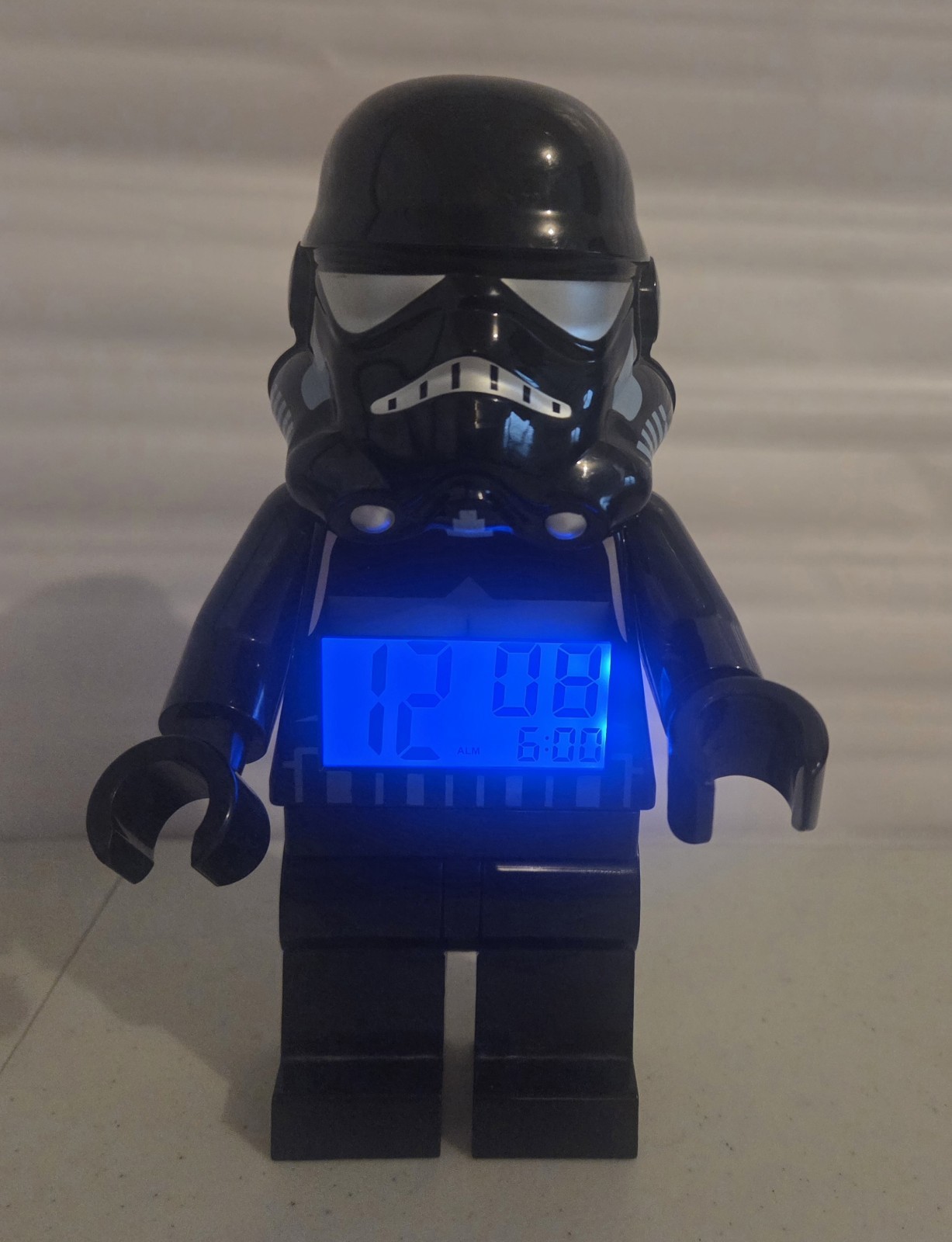 LEGO Star Wars Blk Stormtrooper Minifigure-Style Digital Alarm Clock Used/Works