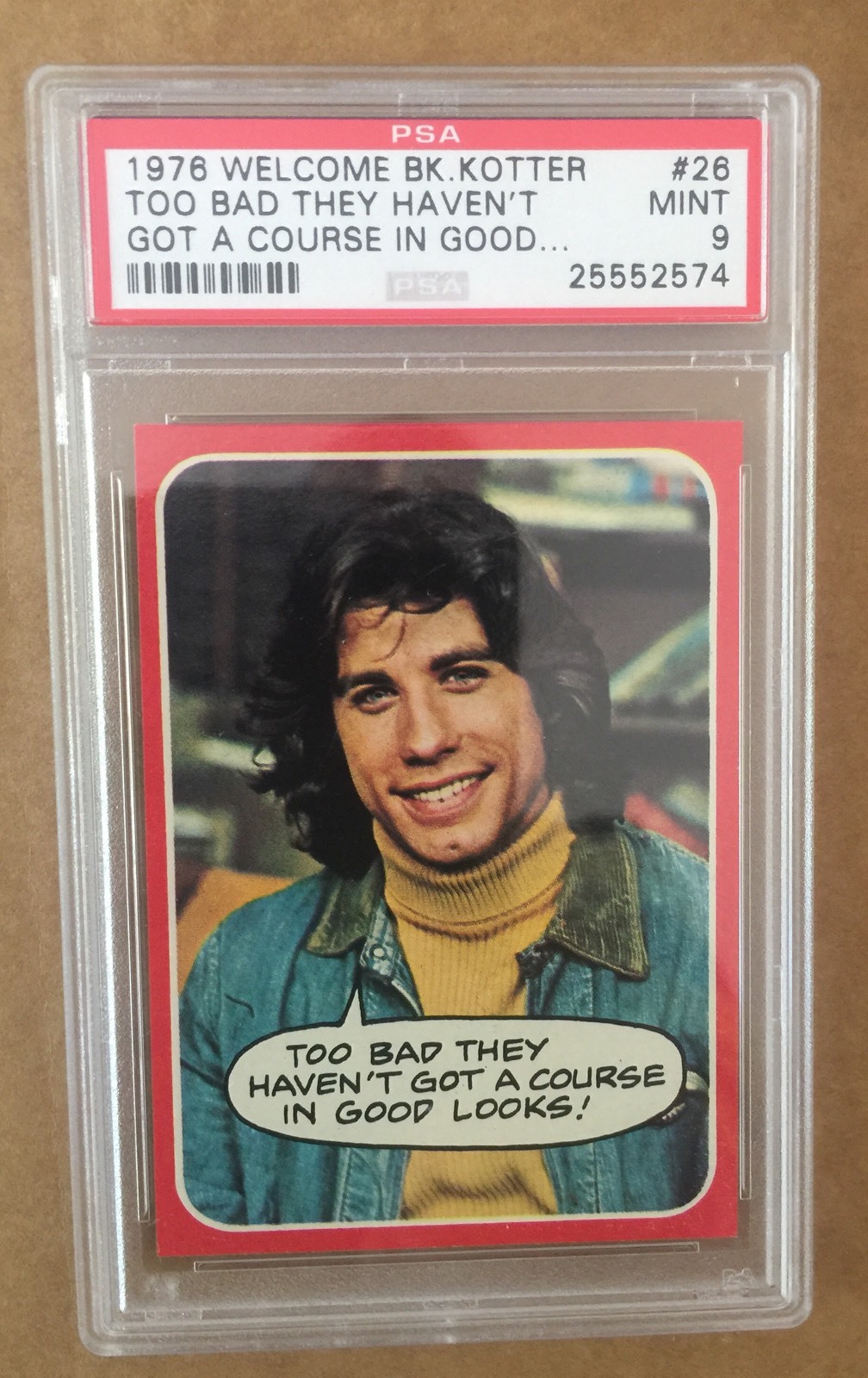 1976 WELCOME BACK KOTTER - #26 - TOO BAD THEY HAVEN\'T A COURSE - PSA 9