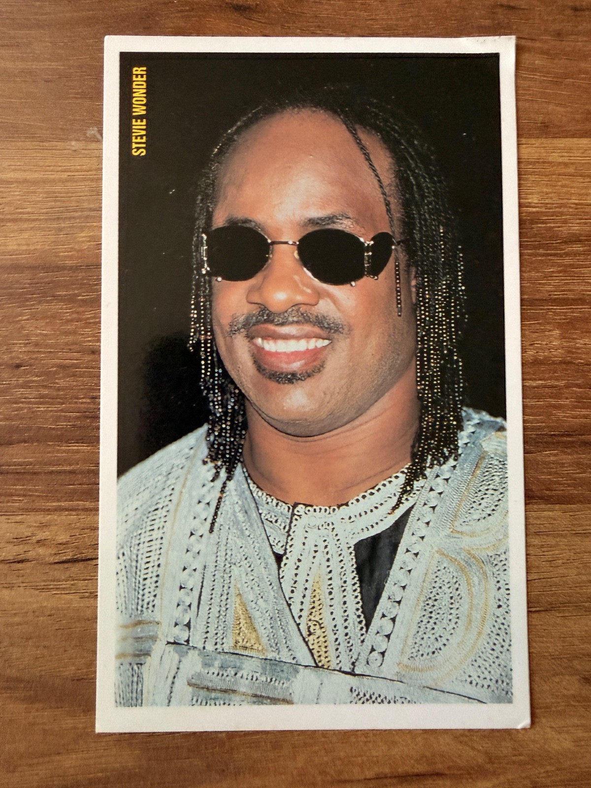 Rare Stevie Wonder Vintage Turkish Postcard Soul Music Legend Collectible