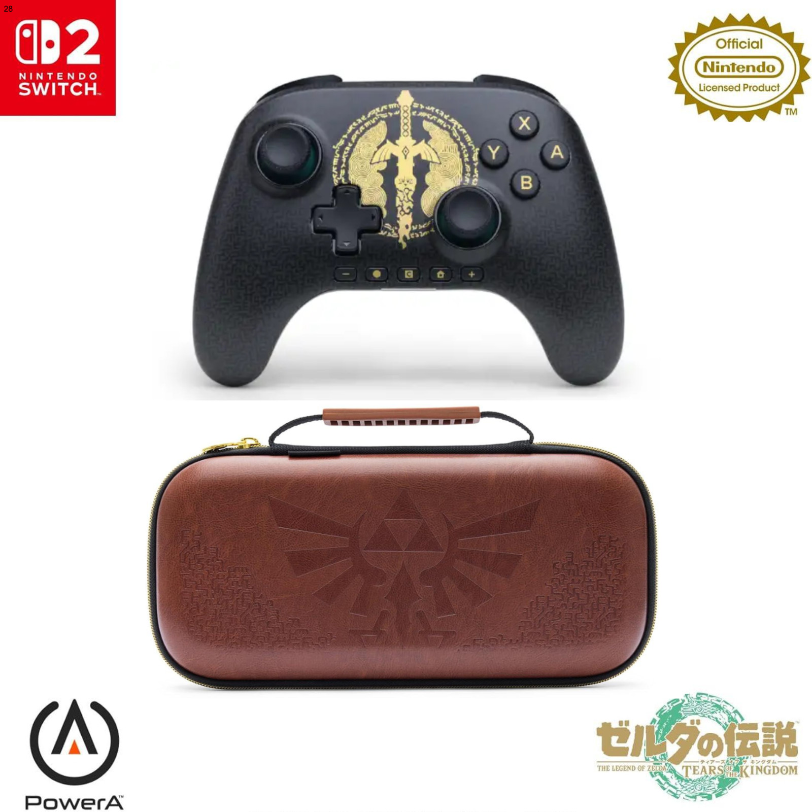 The Legend of Zelda PowerA Wireless Controller & Case Set Nintendo Switch 2 PSL