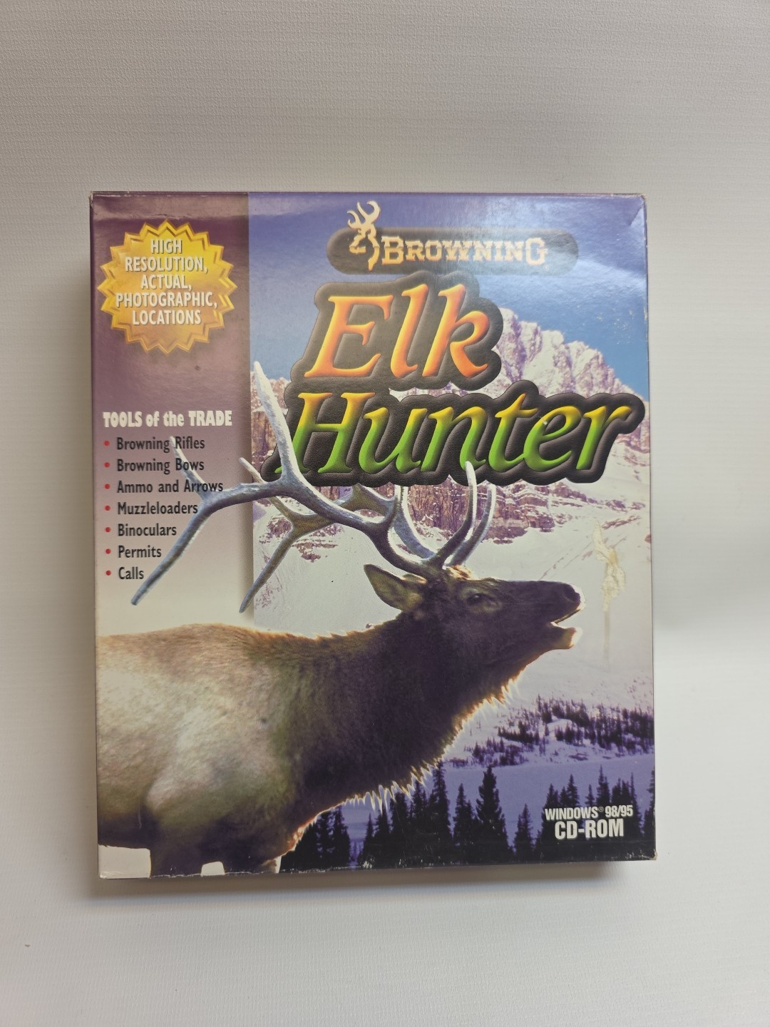 Browning Elk Hunter- PC Game Big Box CD Rom Windows 98/95 Vintage 