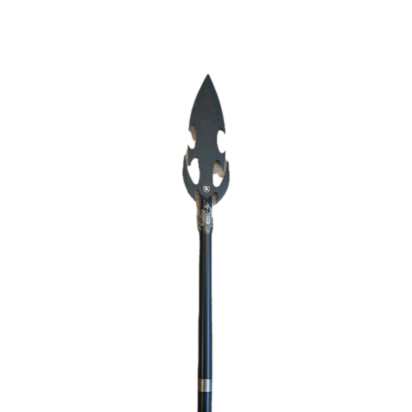 2002 Medieval 6 Foot Dragon Spear Bud K Spartan Forged Metal LARP Vintage