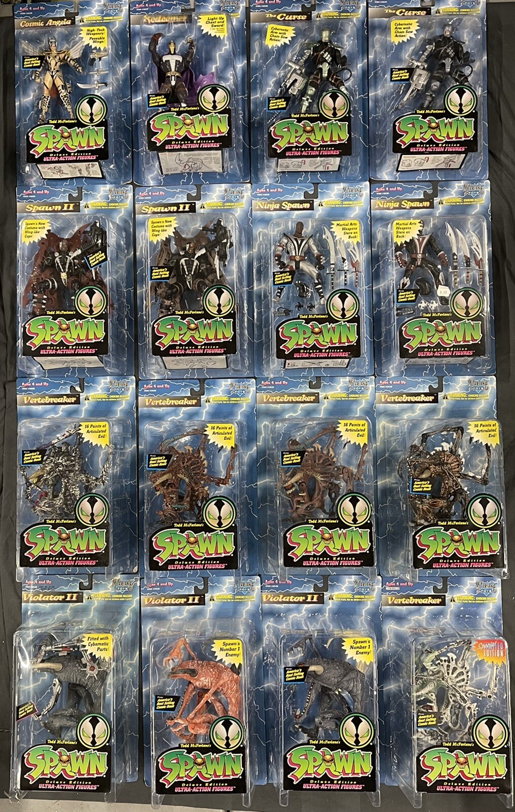 Spawn Series 3 Cosmic Angela, Redeemer, The Curse, Ninja, Vertebreaker, Violator
