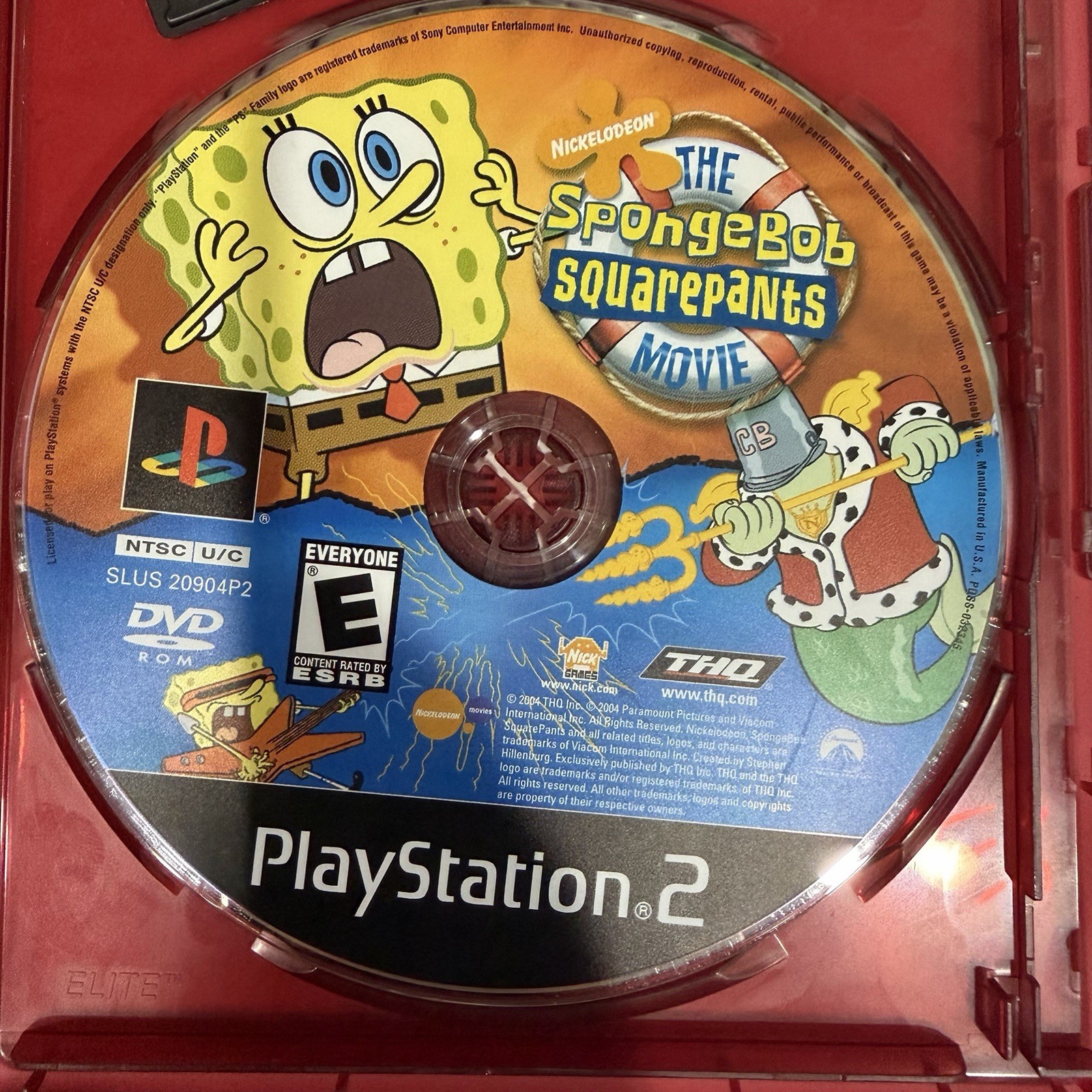 The SpongeBob SquarePants Movie Disc only (Sony PlayStation 2, 2004) PS2 TESTED
