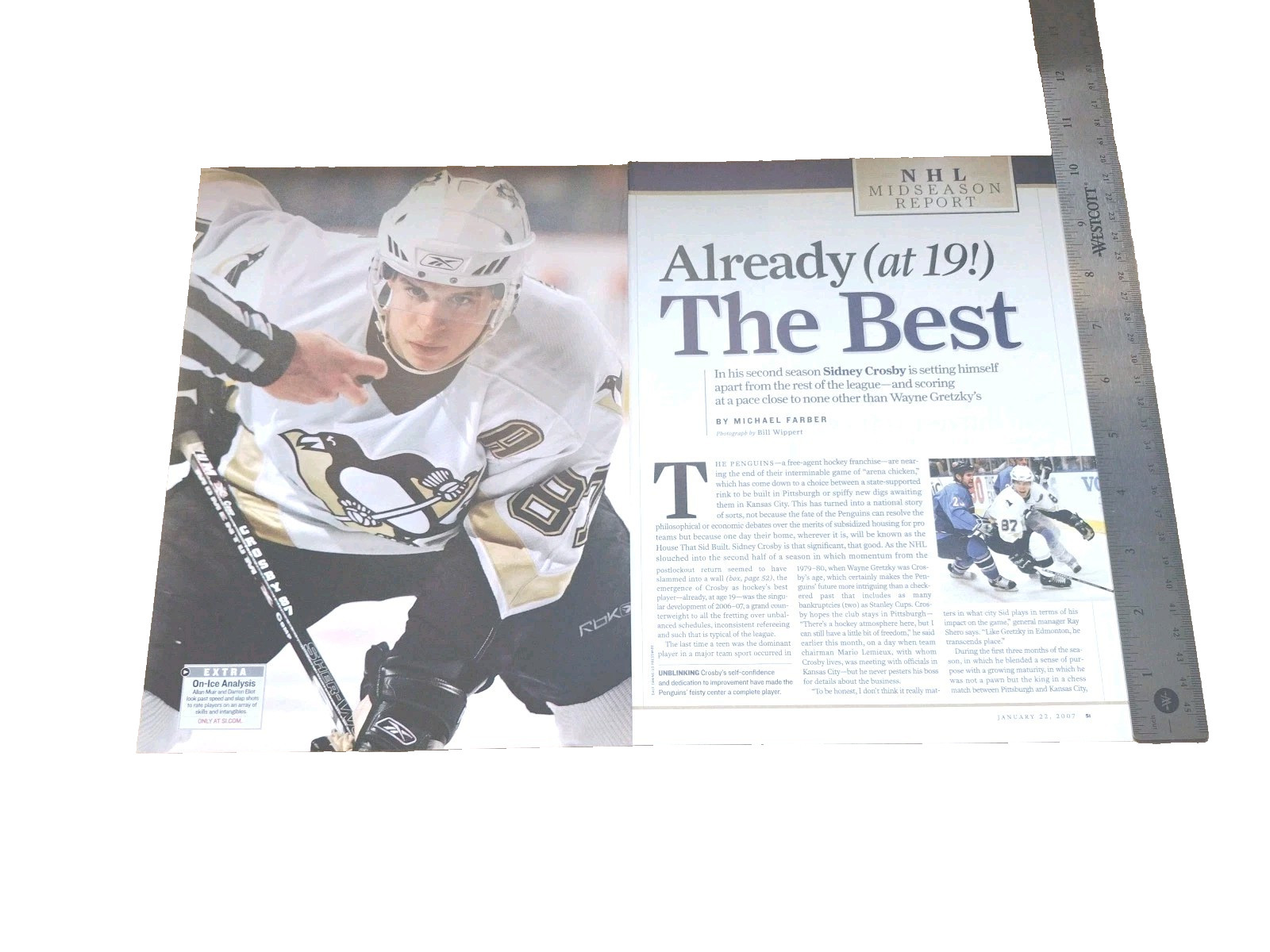 2007 Sports Illustrated NHL Already (At 19) The Best-Sidney Crosby-6 Pg Article