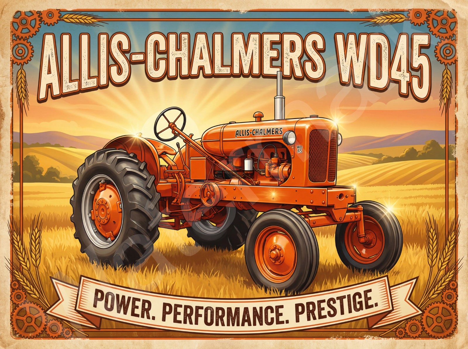 Allis Chalmers Model WD45  Metal Sign 3 Sizes to Choose From H22