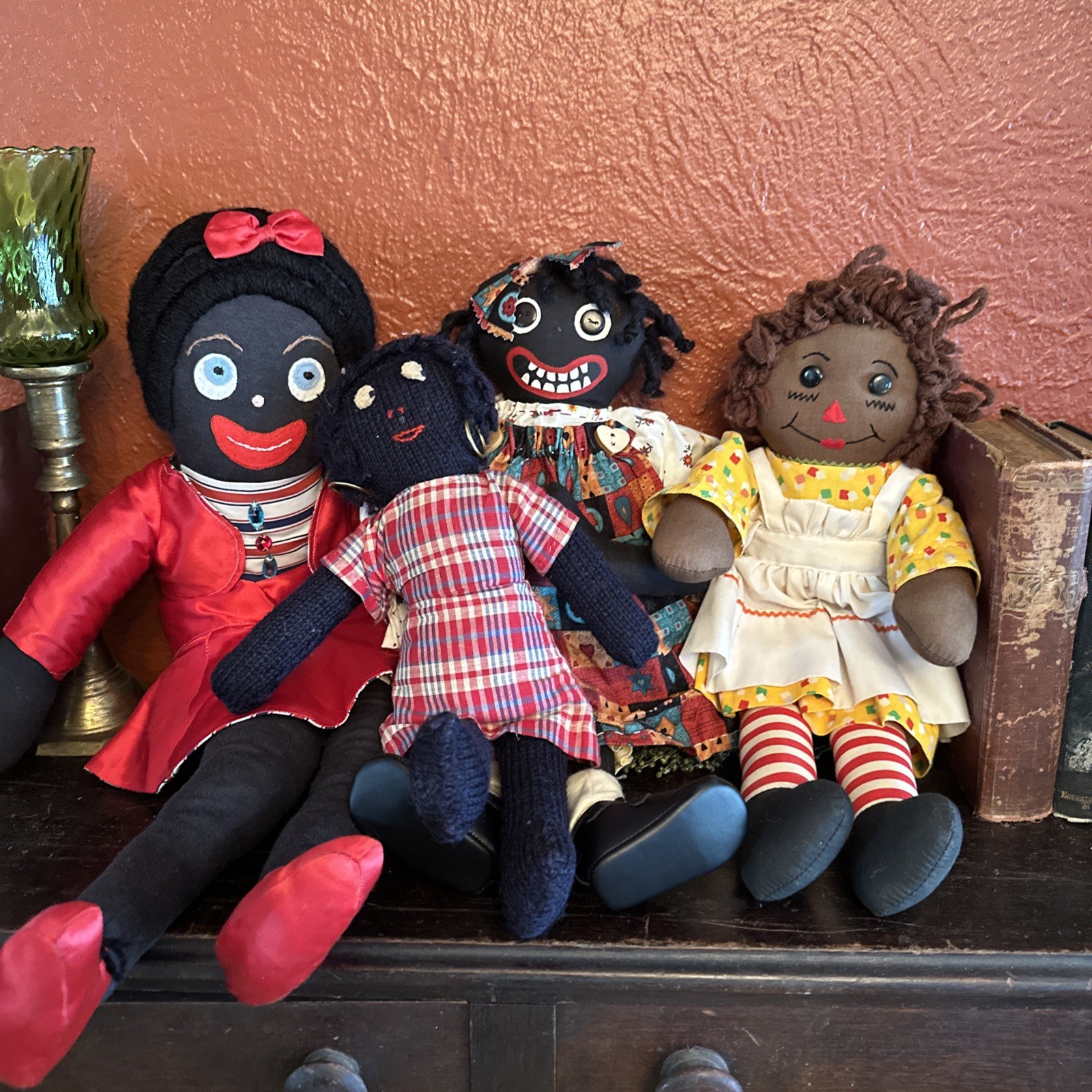 Dolls Rag Vintage Handmade, Black African American Folk Art, Primitive, Collect