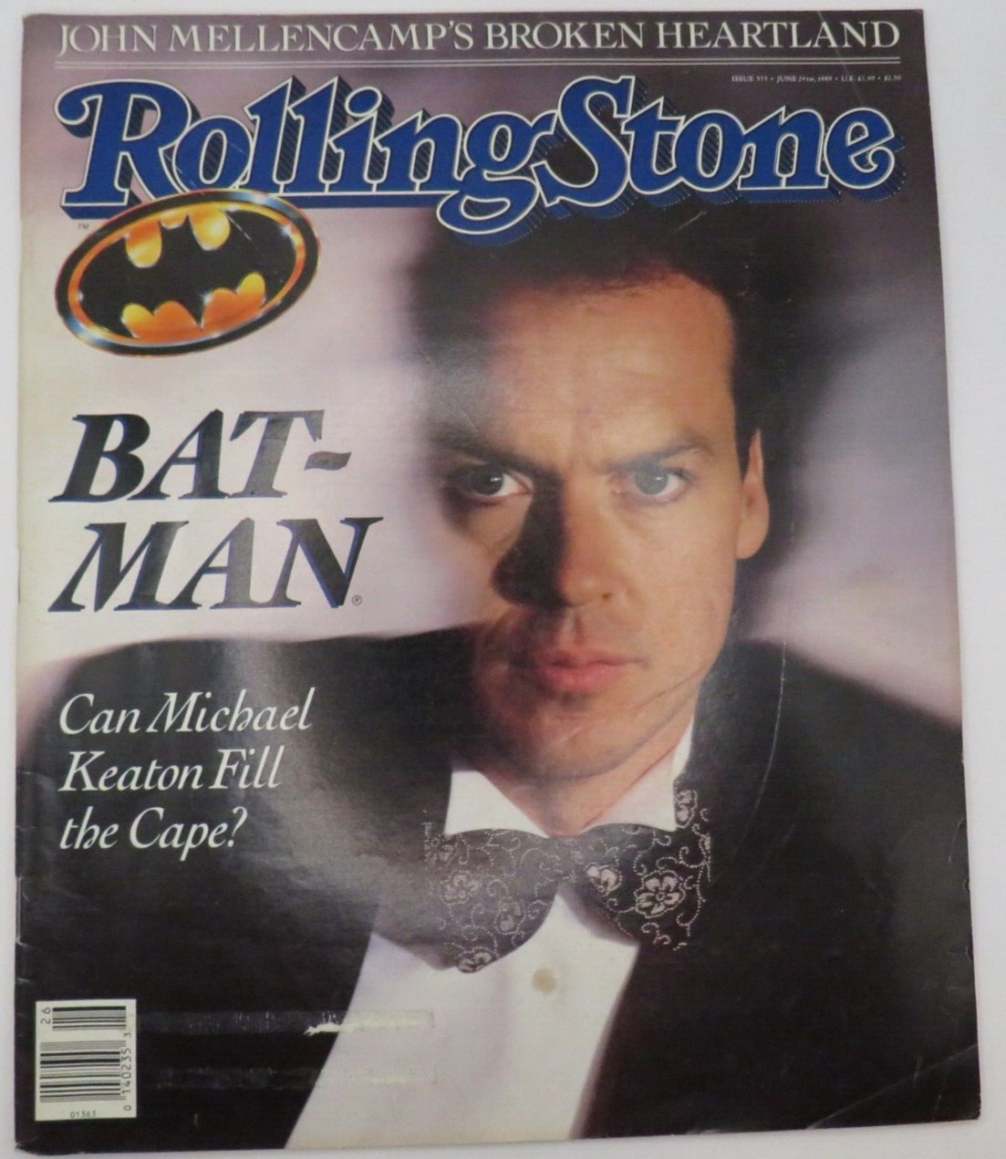 Rolling Stone Issue 555- June 29, 1989 - Michael Keaton As Batman Cover - Rare