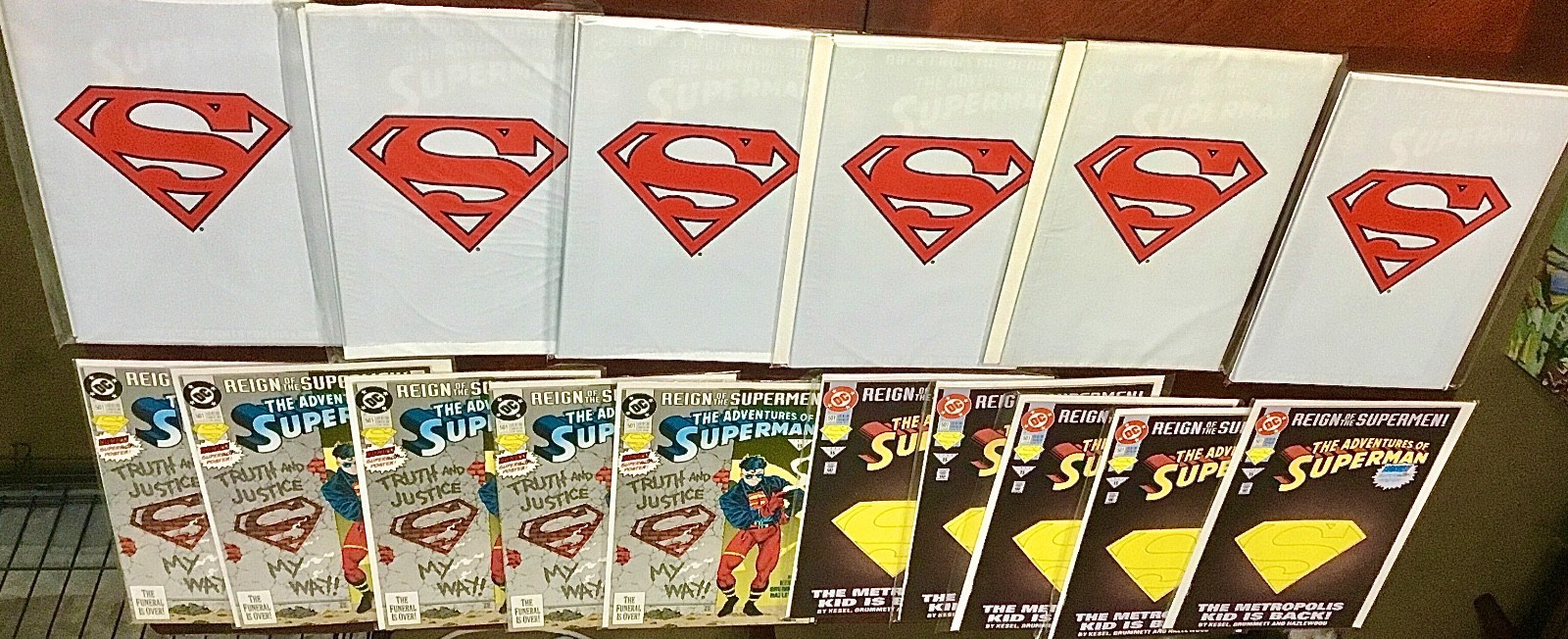 Adventures Superman - 497-501 - 29 Comics Variants Multiples Polybag Ships Free
