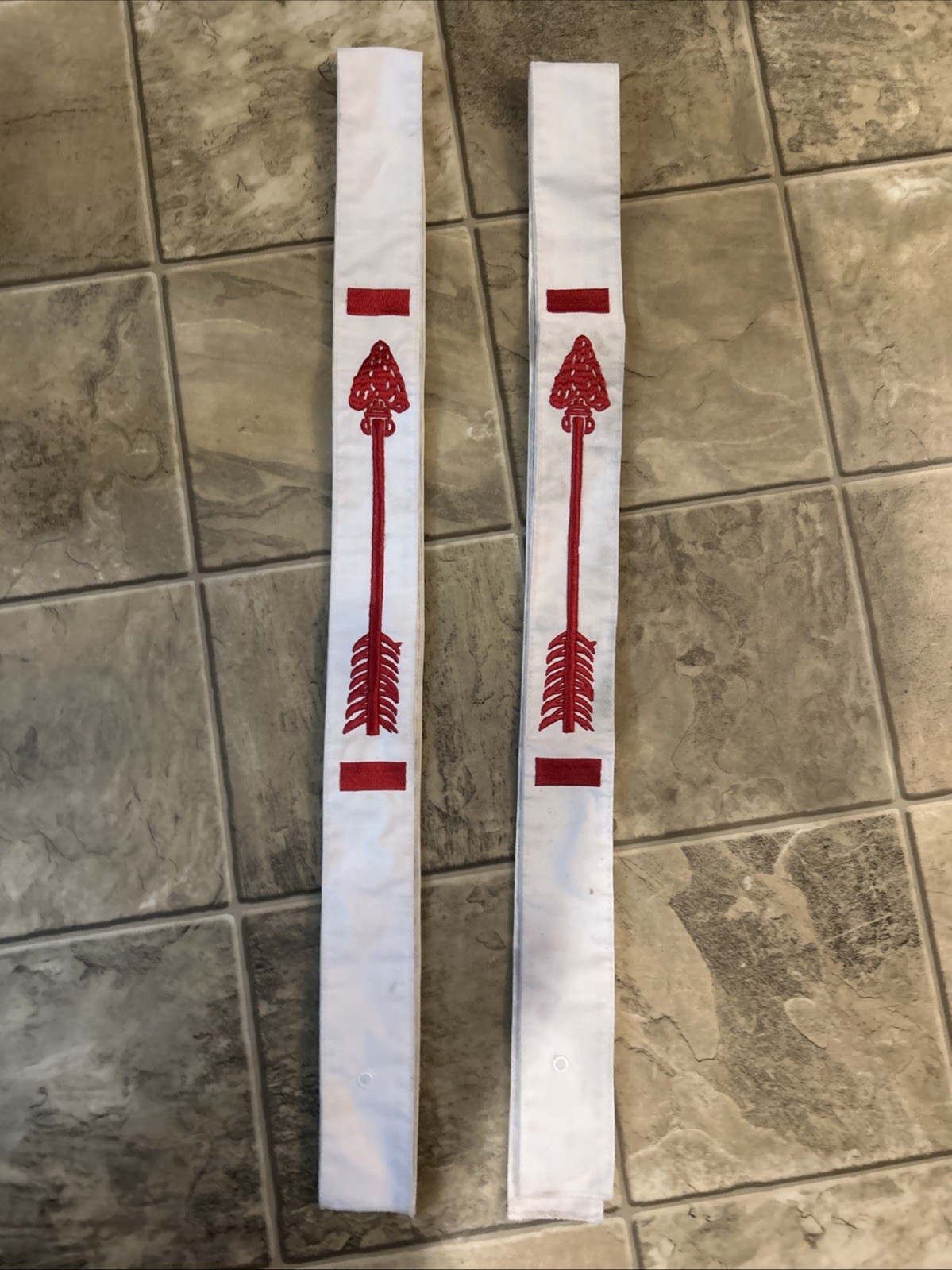 Older Sashes x 2, Boy Scouts BSA Order of the Arrow 63 inch total length