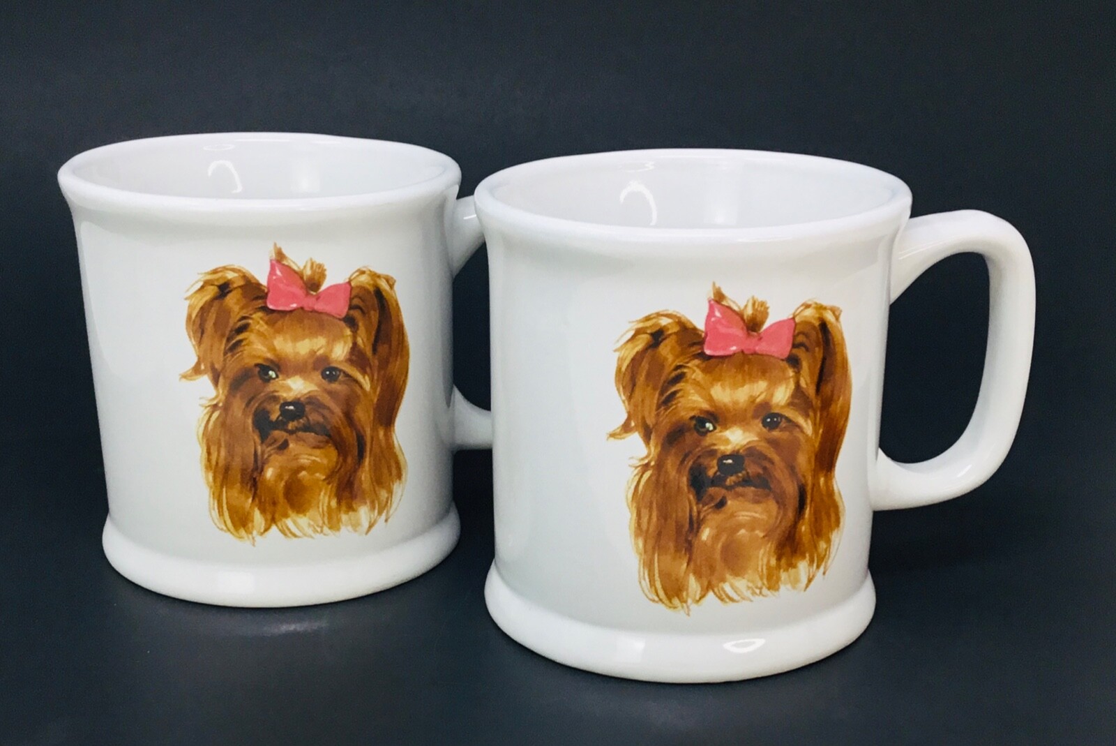 Patrica Roberts For Trendtex Collection Yorkshire Terrier Lg Coffee Mug Set of 2