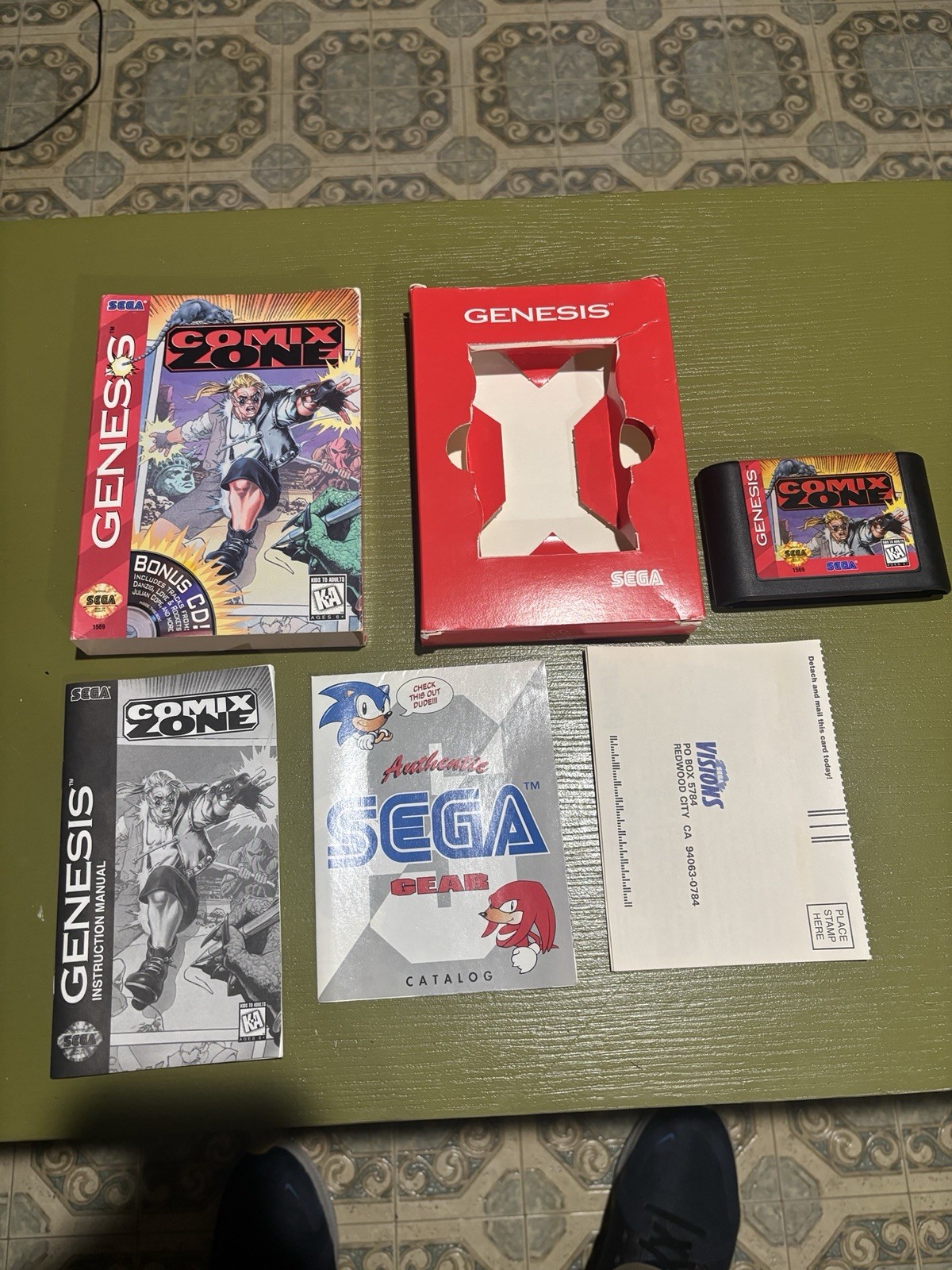 Comix Zone Sega Genesis CIB Tested No CD Complete