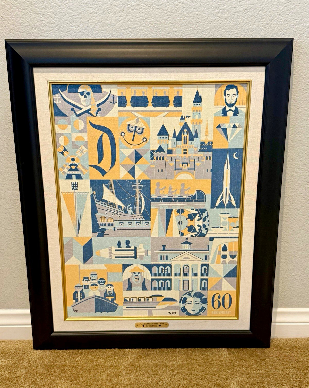 Disneyland Decades 1965-1974 Numbered & Signed Print 2015 LE 8/95