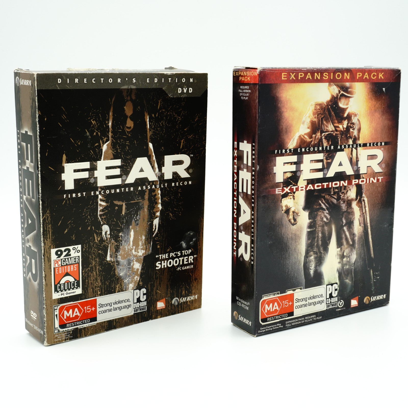 F.E.A.R. Director's Edition & Extraction Point PC Lot – Horror Shooter – Good