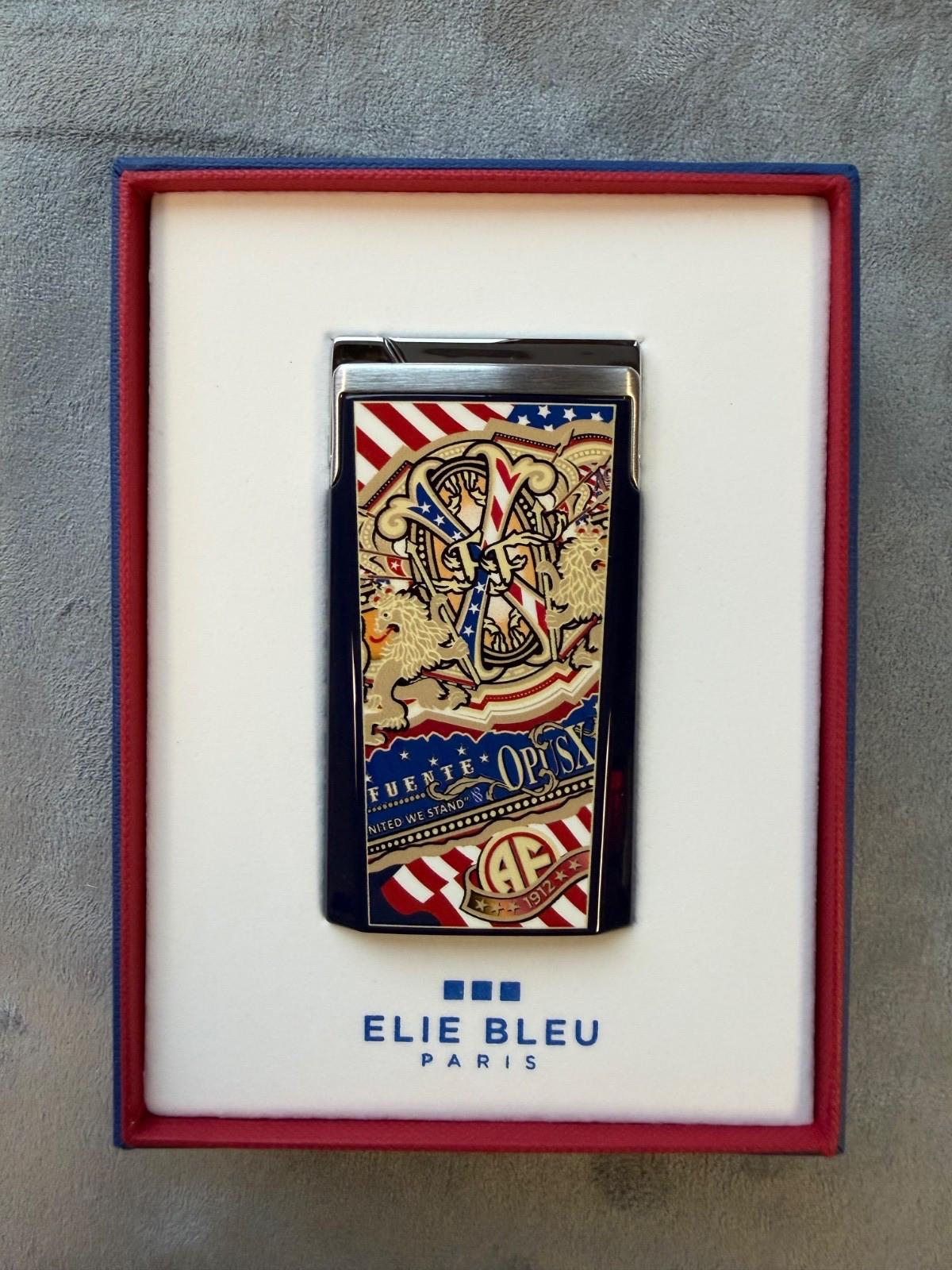 Elie Bleu Arturo Fuente Opus X America 250 J12 Torch Lighter, EBJ1546,New in Box