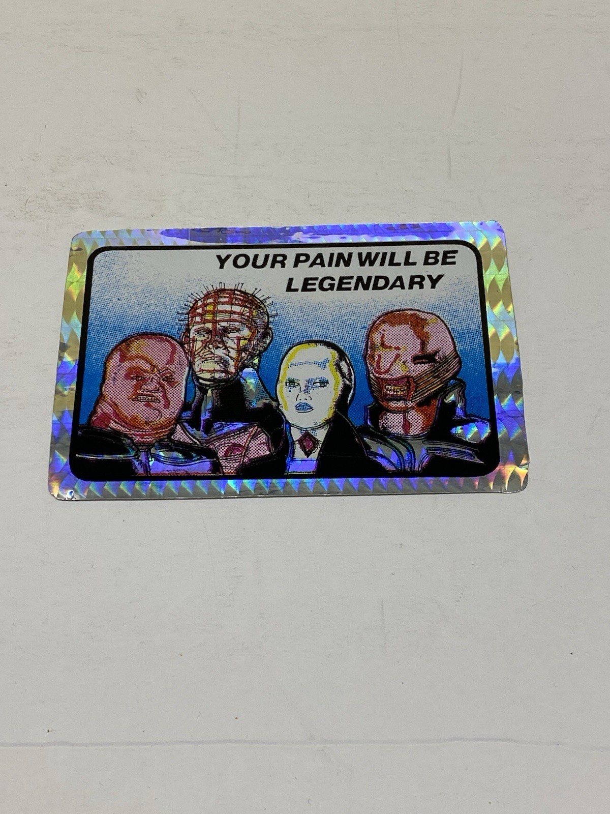 1989 Vintage HELLRAISER Pinhead PRISM VENDING MACHINE STICKER NM Horror RARE