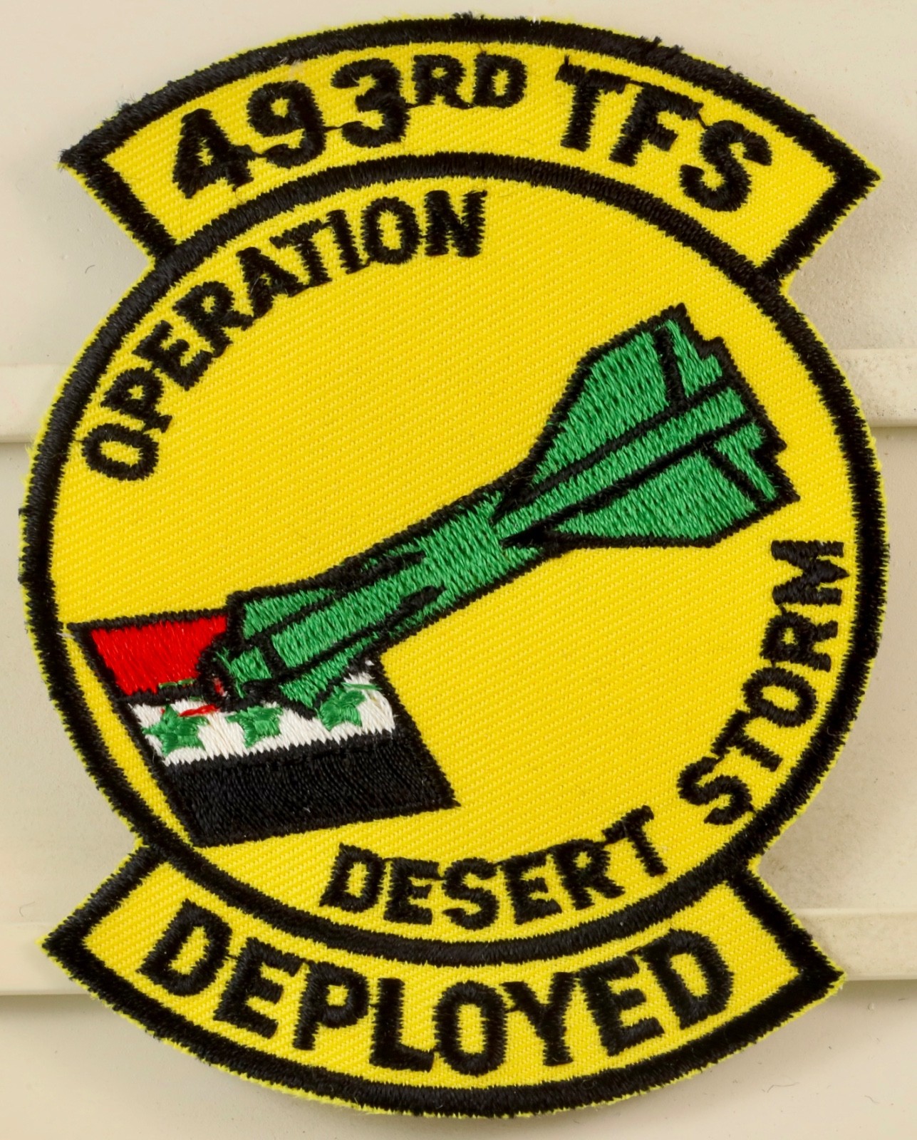 USAF 493rd Tactical Fighter Squadron Desert Storm Deployed Patch (4\