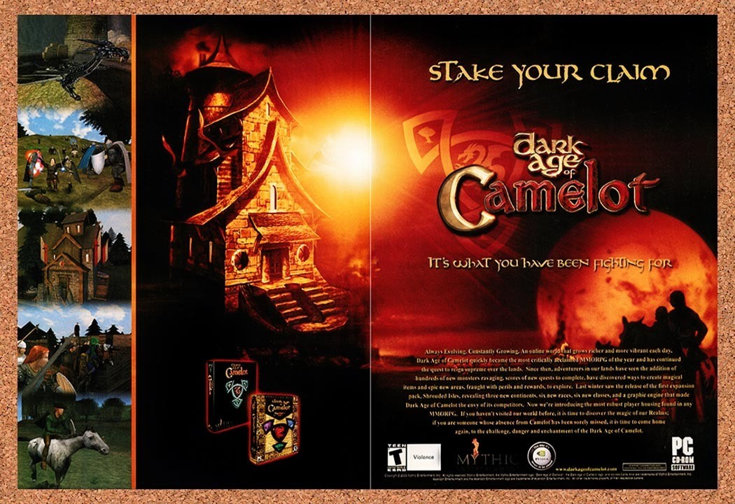 2003 Dark Age Of Camelot 1 PC Original Advertisement / Retro Promo v1