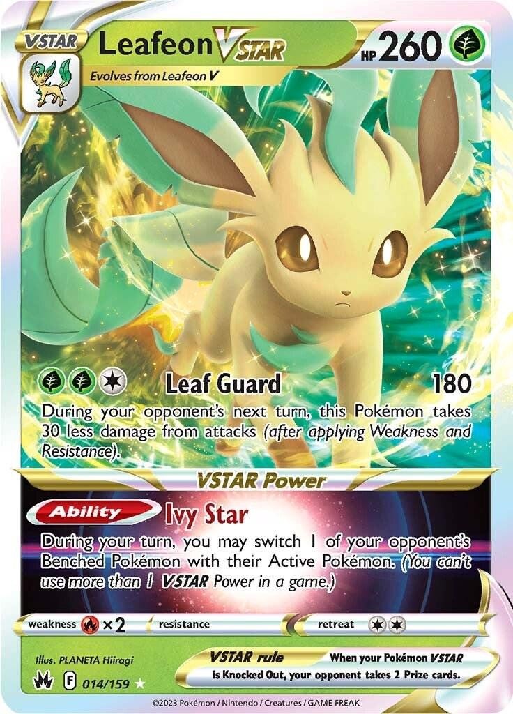 Leafeon VSTAR Holo Ultra Rare SWSH: Crown Zenith 014/159 NM
