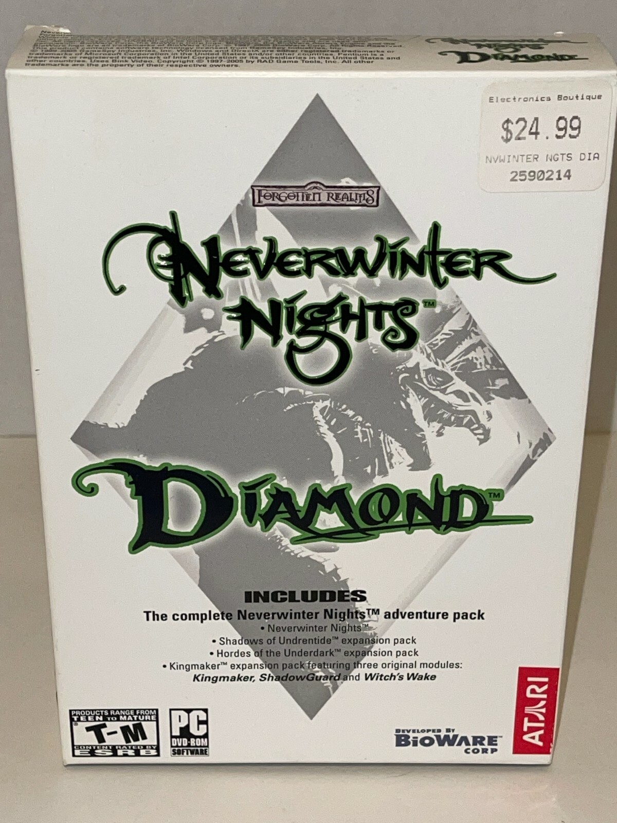 Neverwinter Nights: Diamond Edition Atari PC 2005 NTSC Medium Box Sealed NEW
