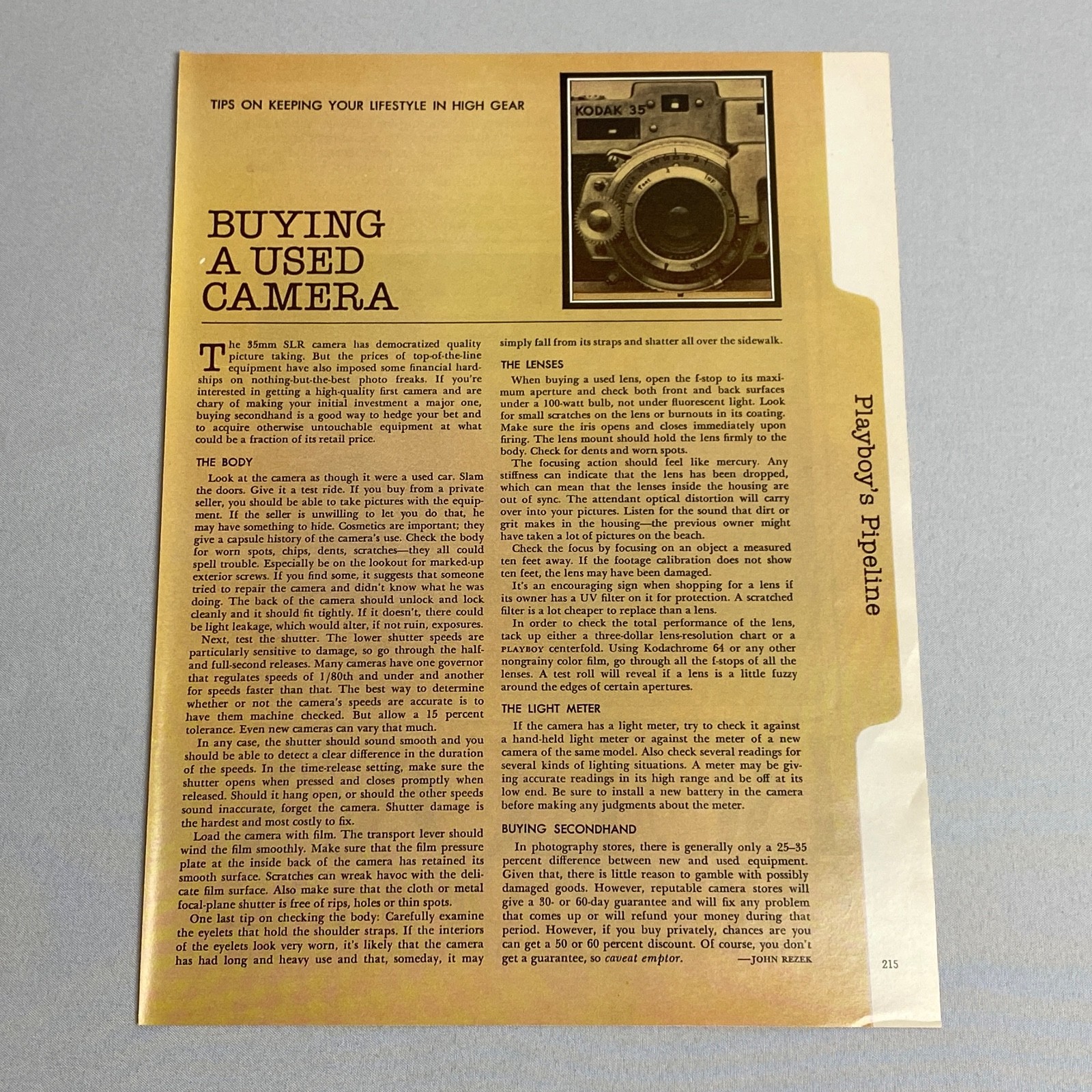 Vintage 35mm Camera Buying Guide - 1978 Retro Consumer Guide Article