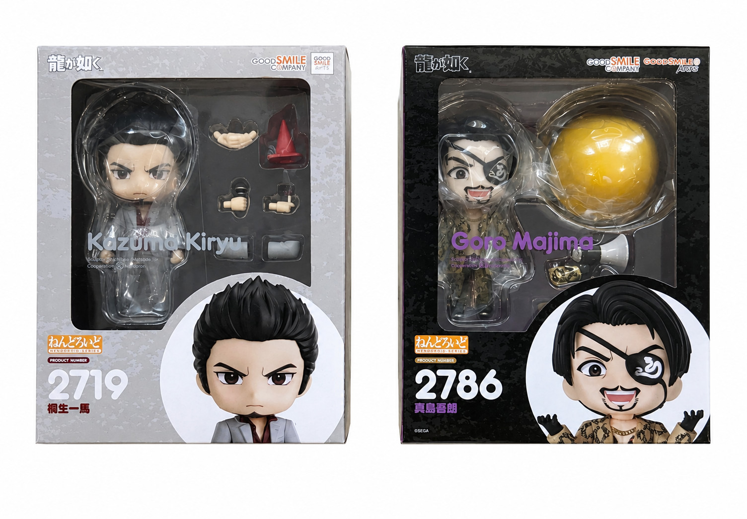 Nendoroid Kiryu Kazuma & Goro Majima Yakuza Good Smile Arts Shanghai Brand New