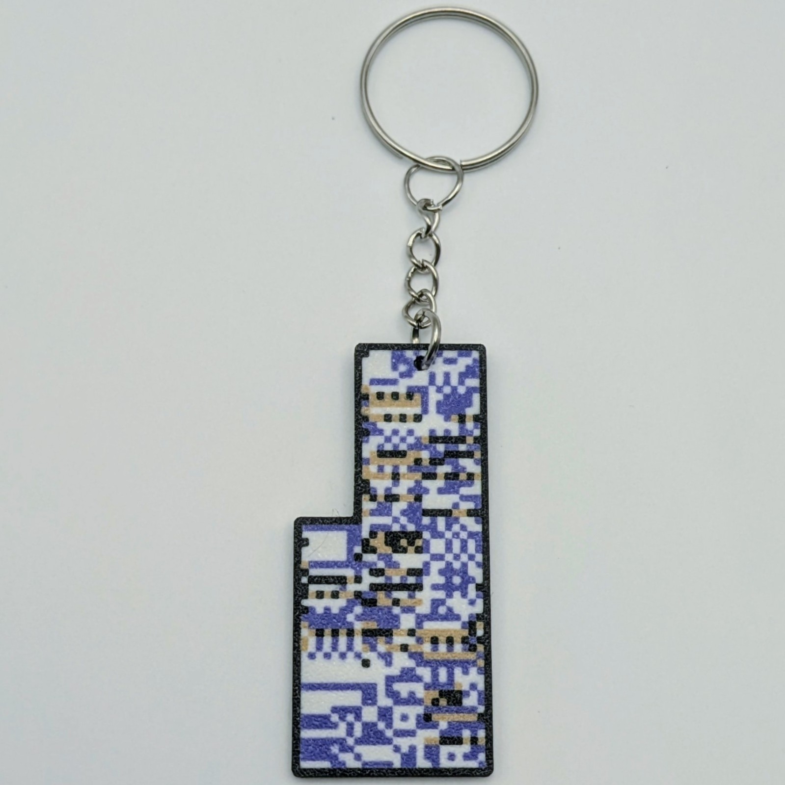 MissingNo - Pokémon Keychain – Retro Red/Blue Sprite Pixel Art Bag Charm