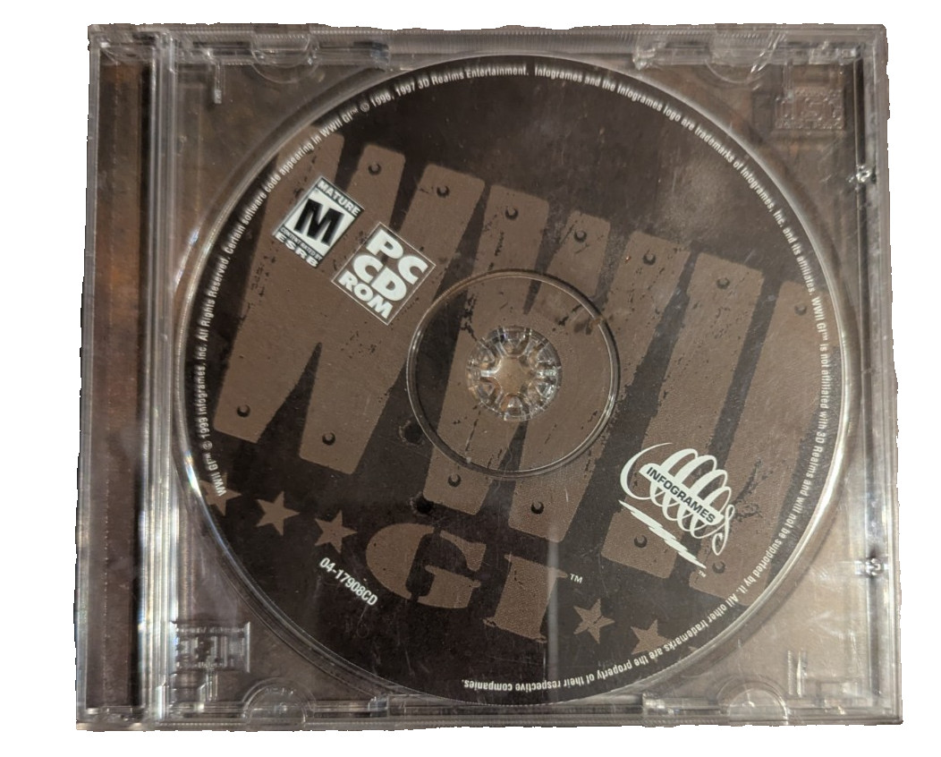 WW2 GI PC CD-ROM Infogrames 2000 Untested Missing Artwork Fast Shipping