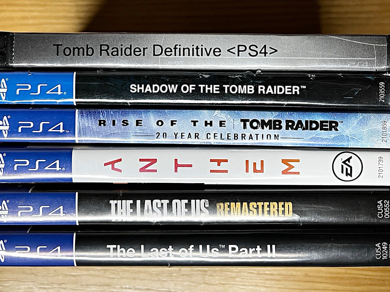 PS4 Lot 6 Games Tomb Raider Trilogy, Anthem, The Last of Us Remastered & Part II