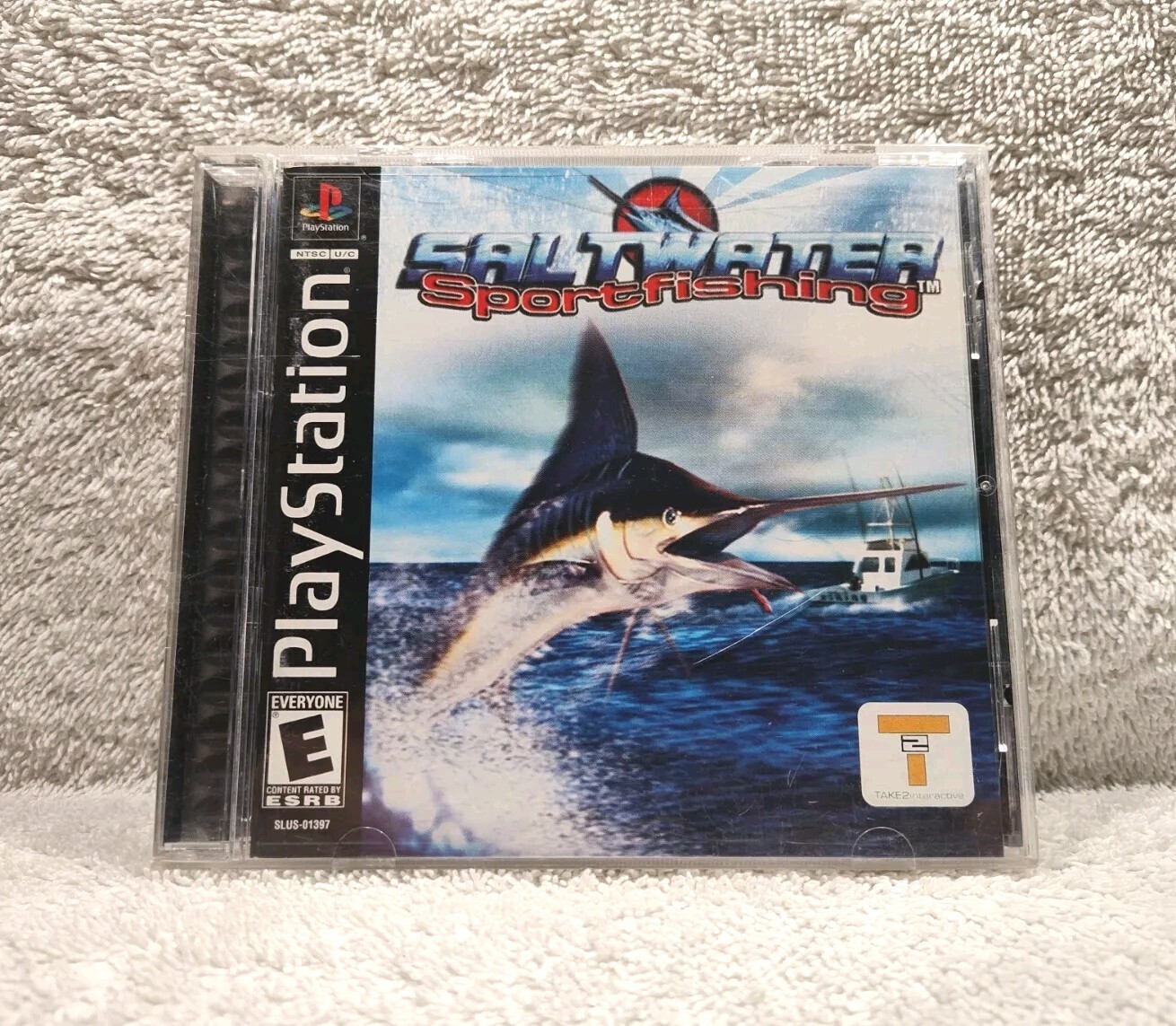 Saltwater Sport Fishing (PS1, 2001) *CIB w/ Reg Card* VGC Black Label 