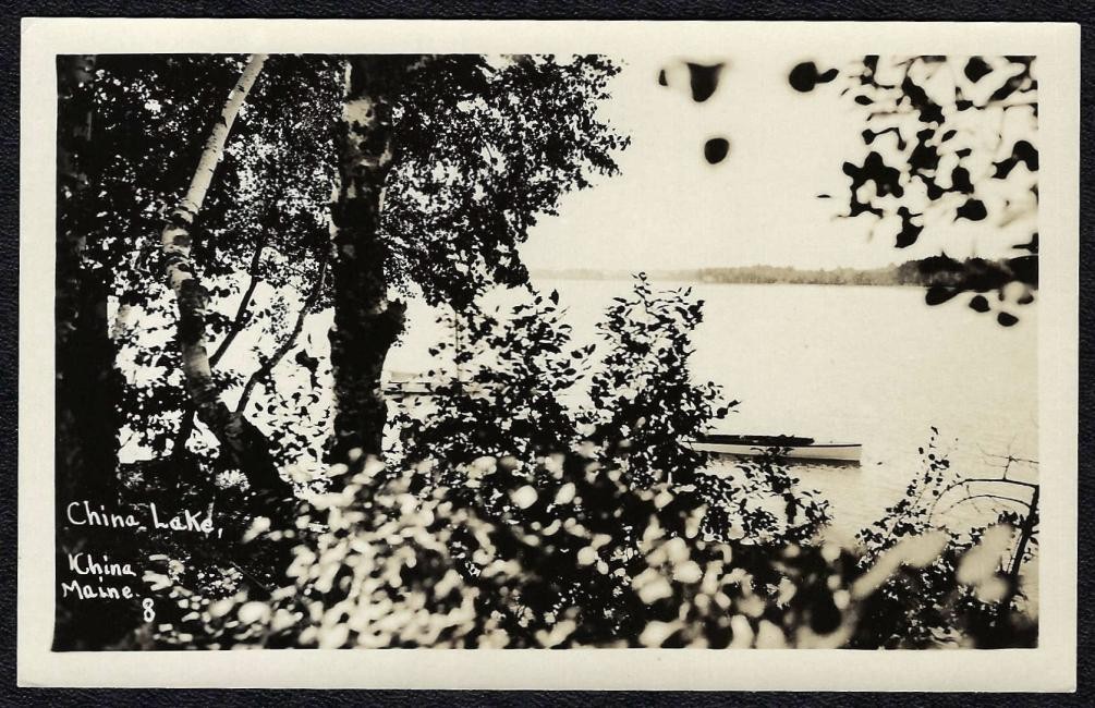 China, Maine RPPC - China Lake Scene Real Photo Postcard #8