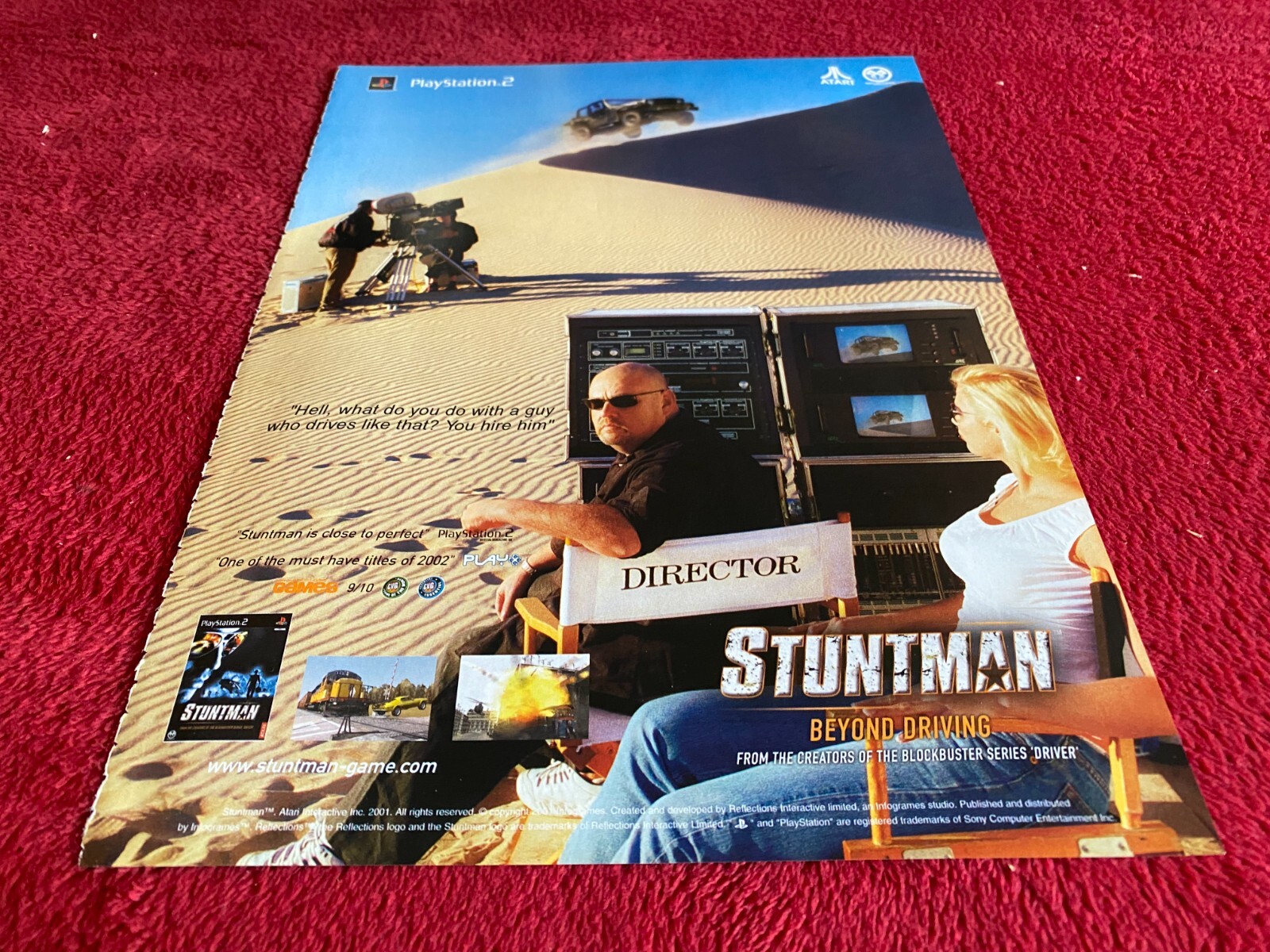PAD67 2 PAGE GAME ADVERT 12X18 STUNTMAN : BEYOND DRIVING - PLAYSTATION