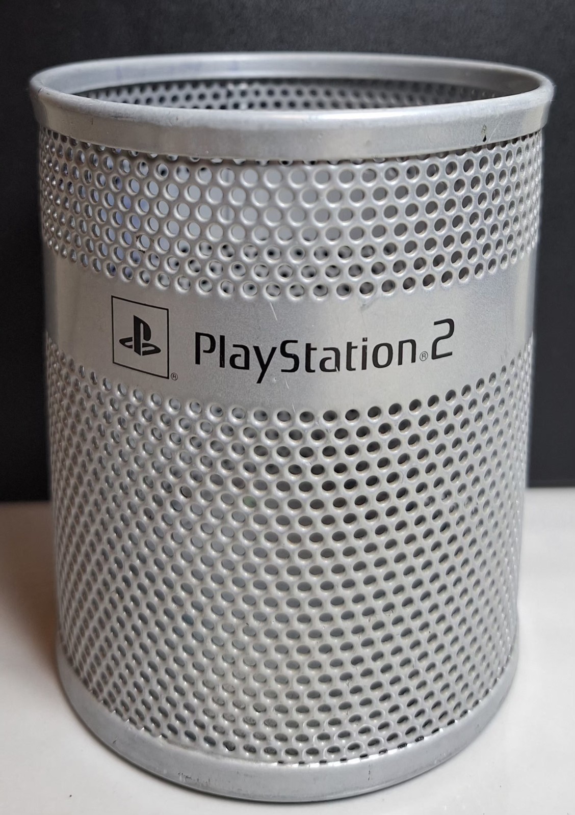 Playstation 2 Promtional Round Metal Pencil/Pen Holder Extremely Rare, Gaming