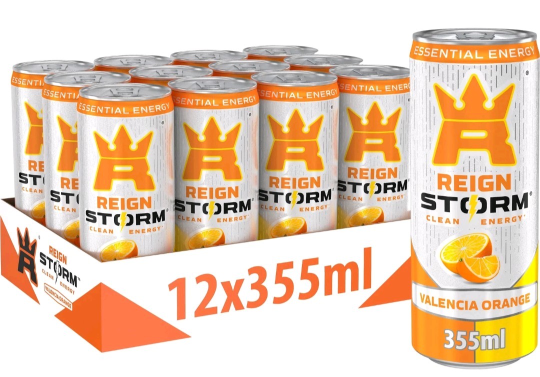 REIGN Storm, Valencia Orange, Fitness & Wellness Energy Drink, 12 Fl Oz