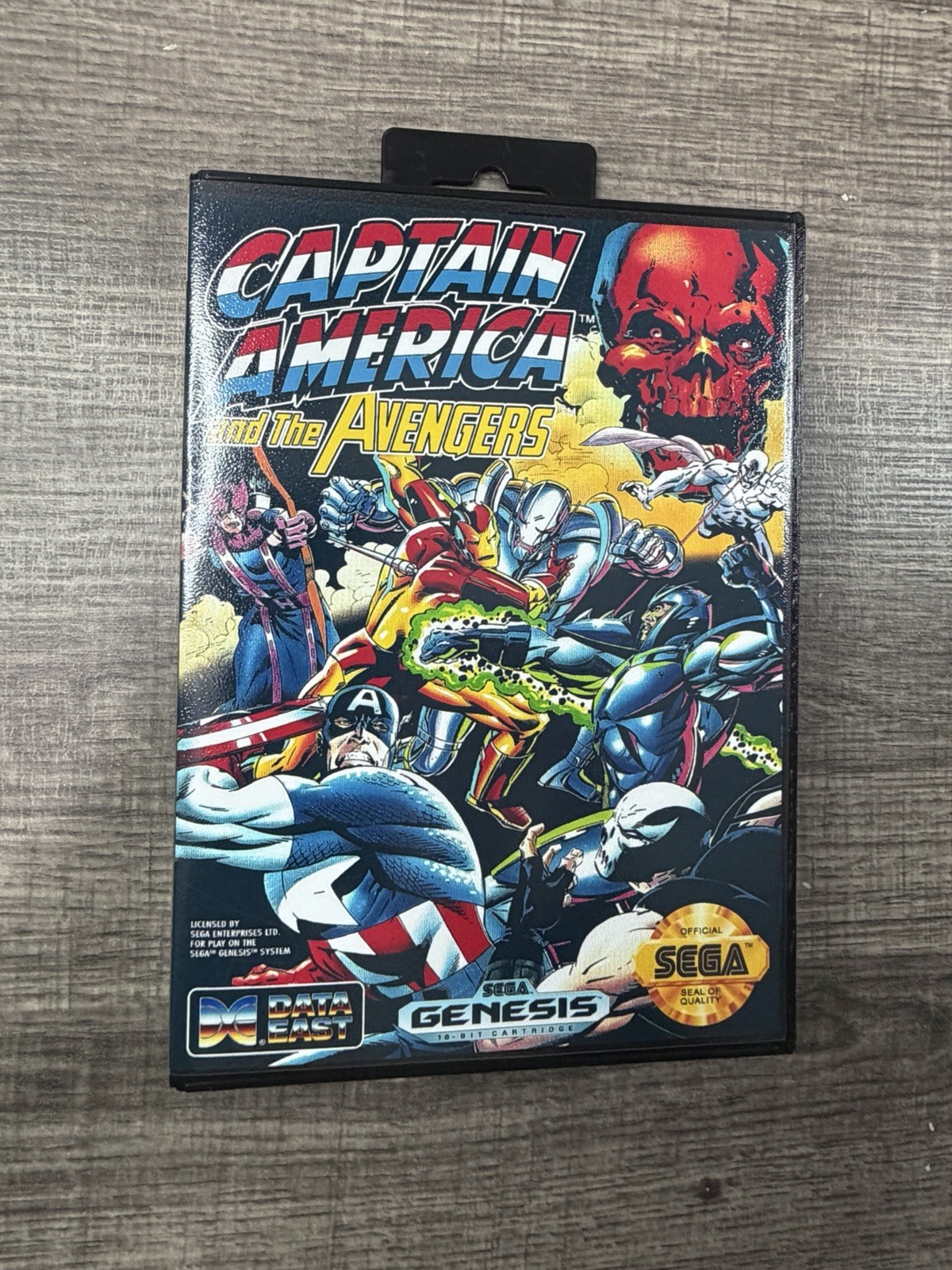 Captain America And The Avengers Custom Game Case For Sega Genesis  *NO GAME*