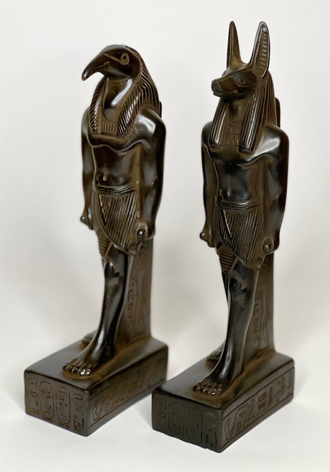 2 STATUE ANUBIS AND THOTH ANCIENT EGYPTIAN ANTIQUES EGYPT HANDMADE STONE