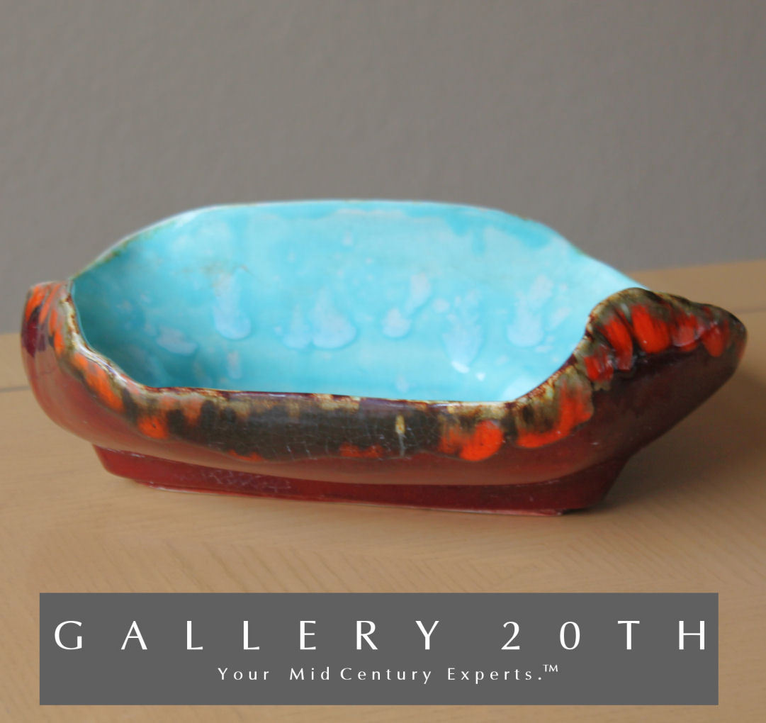 SUPERB ORIG ABSTRACT POTTERY CORNELL VTG 50S ATOMIC MID CENTURY MODERN ART DISH