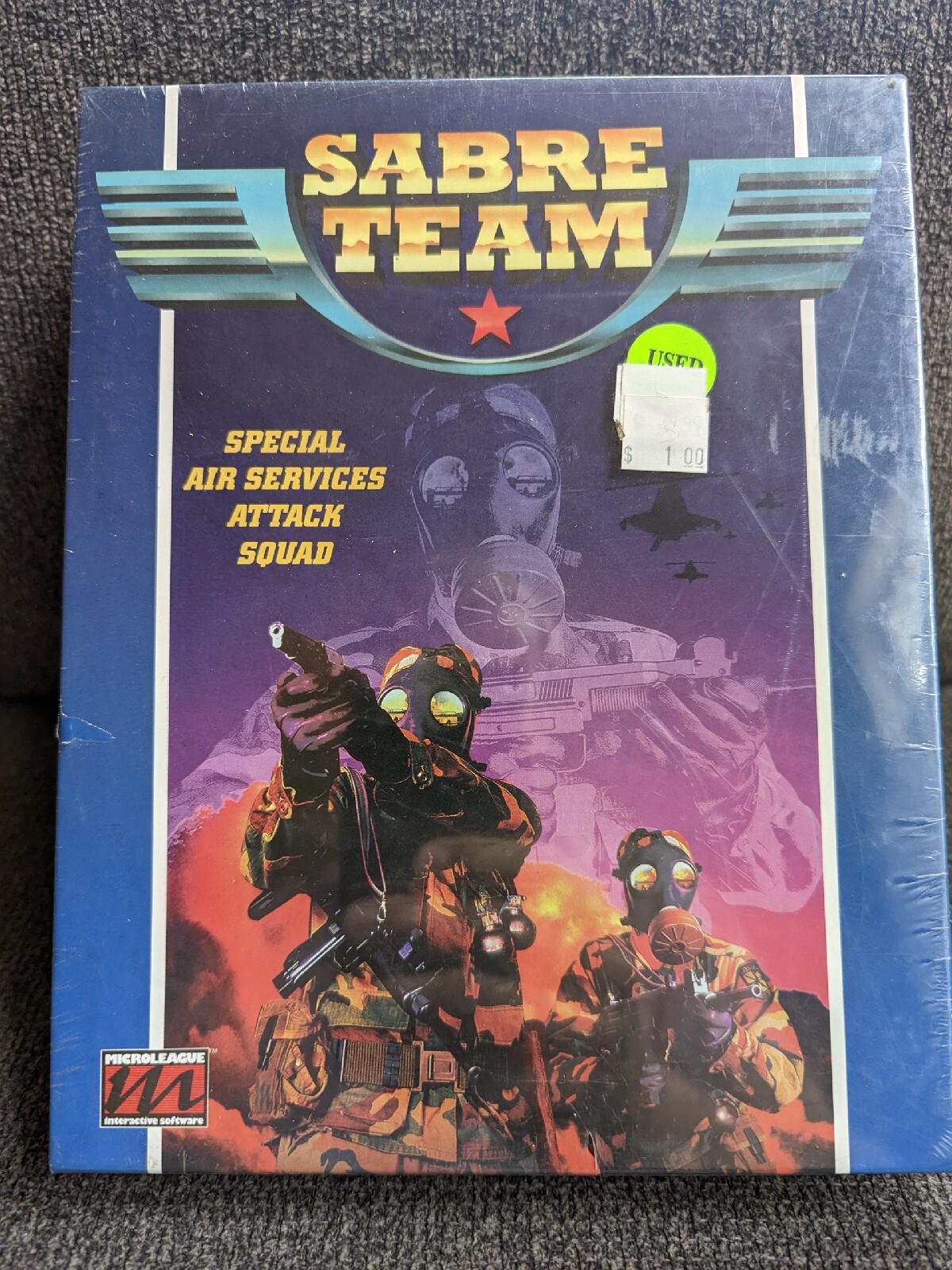 Sabre Team Special Air Services Attack Squad Vintage PC Video Game Sealed 1994