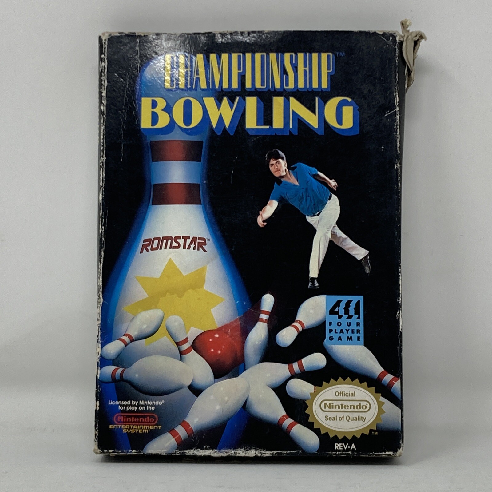 Championship Bowling NES Complete in Damaged Box CIB