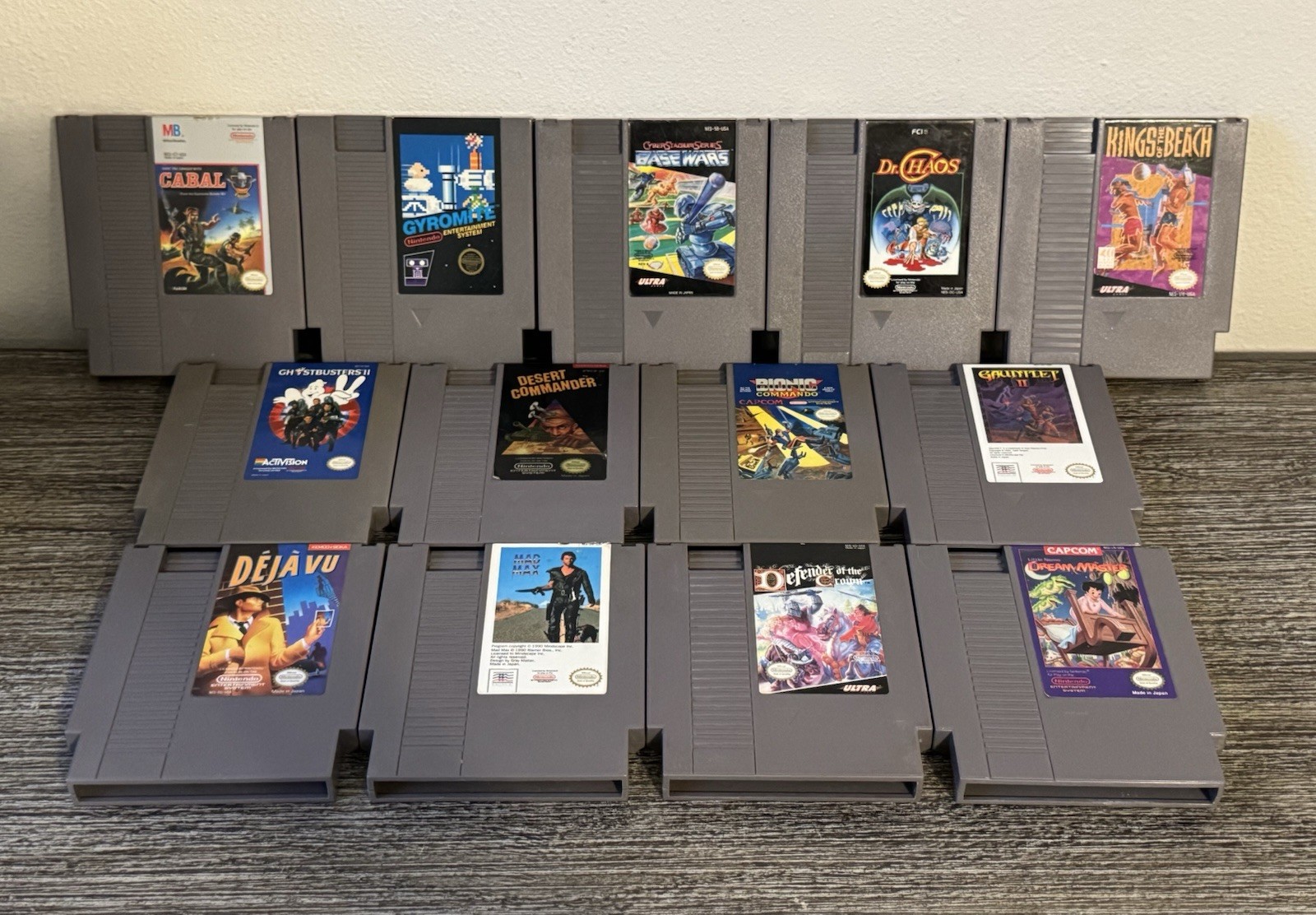 13 Nintendo NES Game Lot Little Nemo Ghostbusters II Bionic Commando Gauntlet II