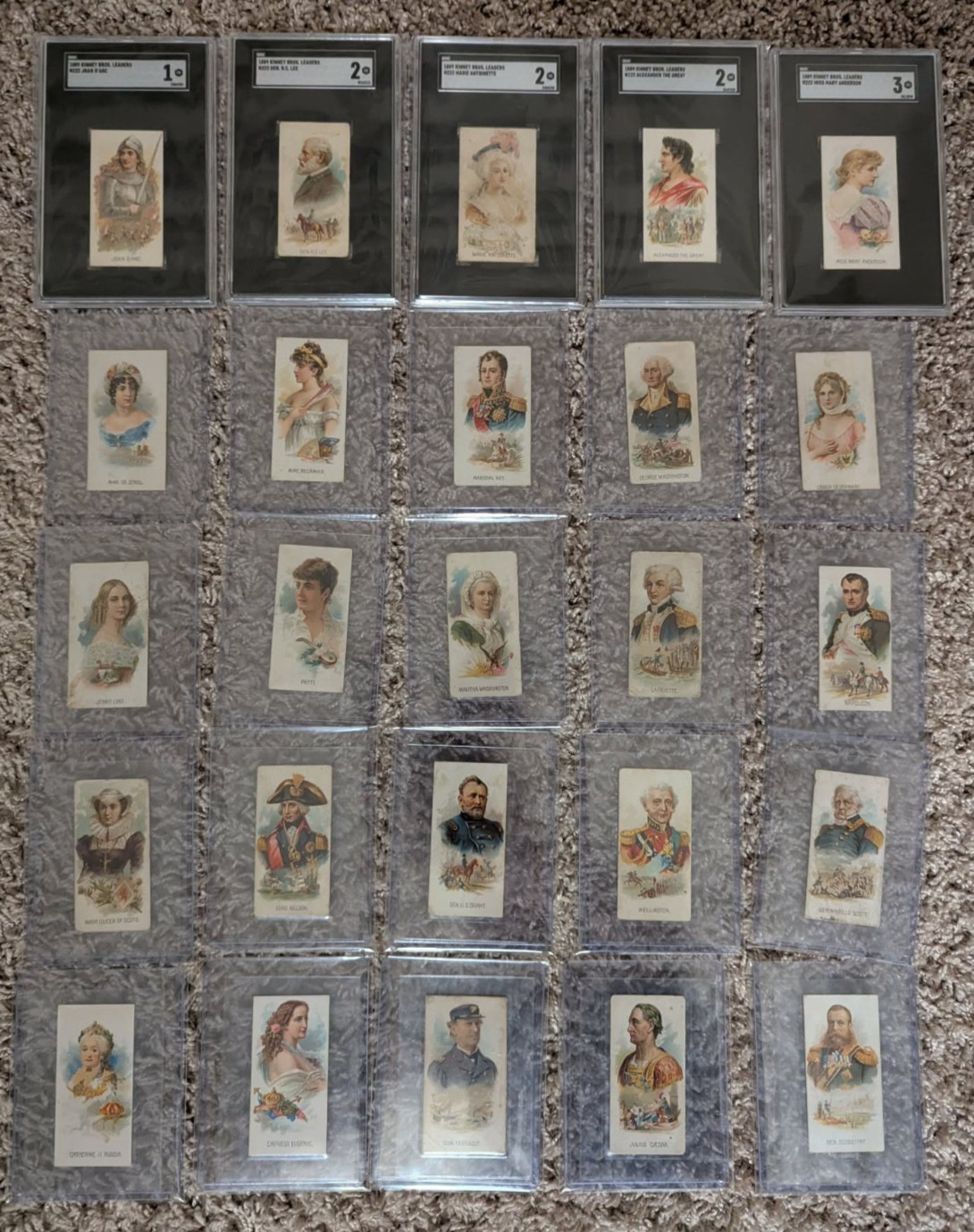 1889 Kinney Bros. Leaders N22 *COMPLETE SET* SGC -George Washington Grant Lee