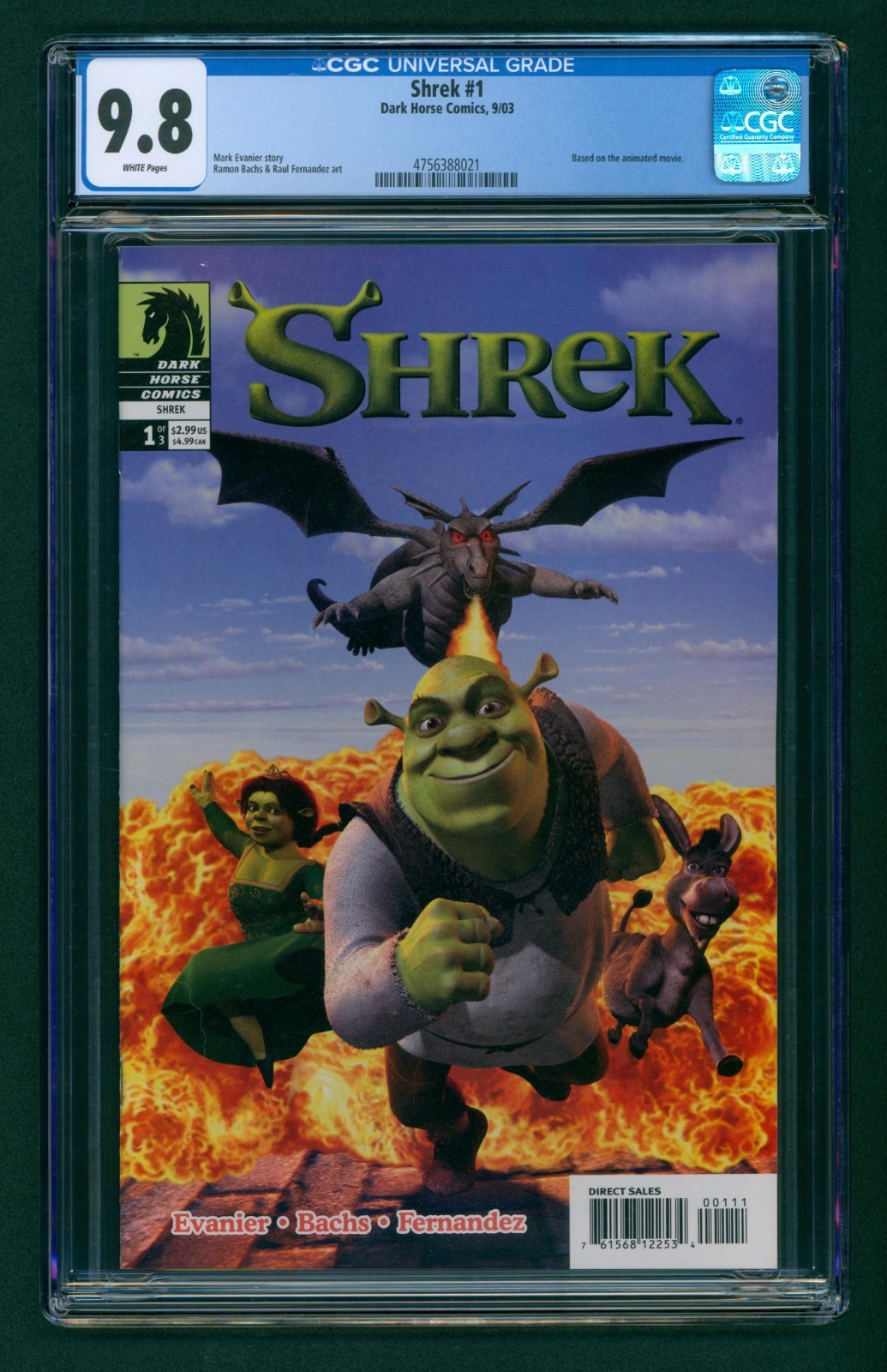 Shrek #1 (Dark Horse, 2003) CGC 9.8 White Donkey