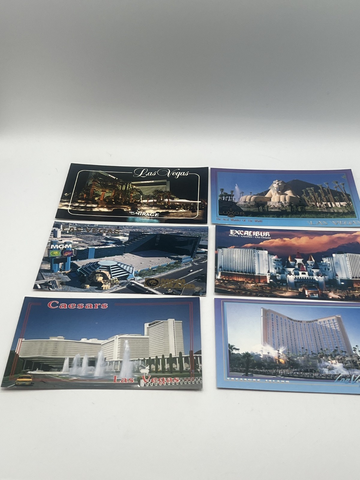 1993 VTG, 6 x LAS VEGAS POSTCARDS \