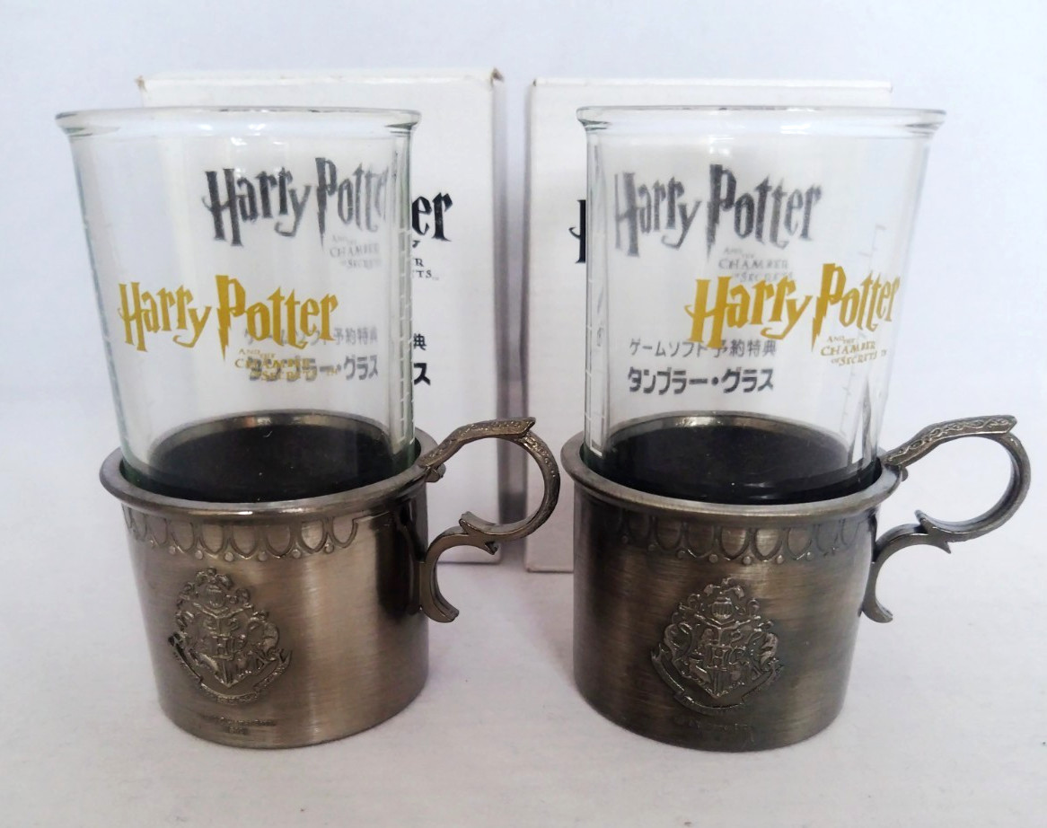 Rare Harry Potter Polyjuice Tumbler Cups Set EA Game Promo Japan Not for Sale