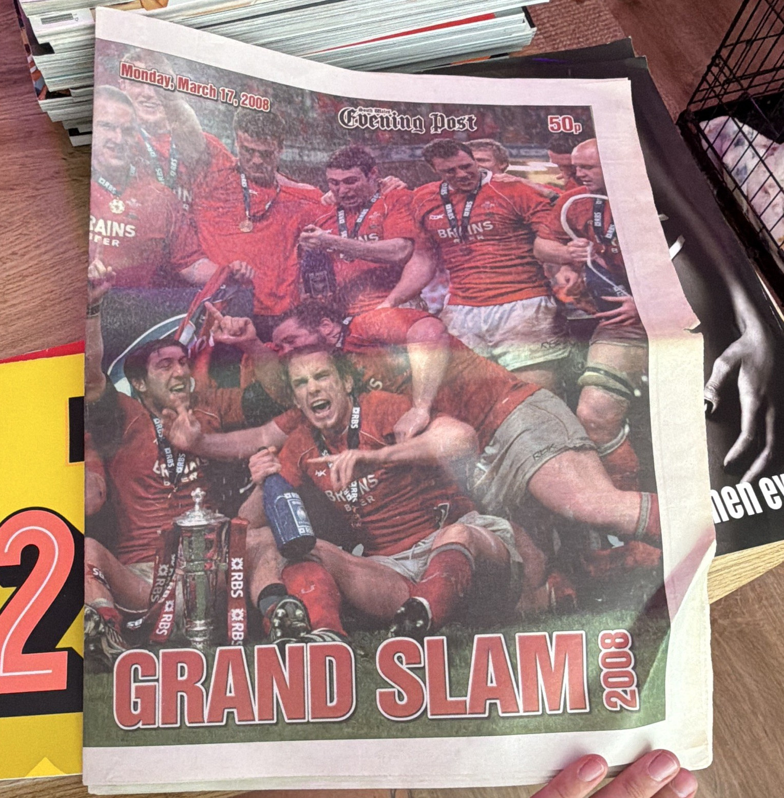 Evening Post Newspaper Grand Slam 2008 Rugby Supplement Pull-Out 17 Mar 2008
