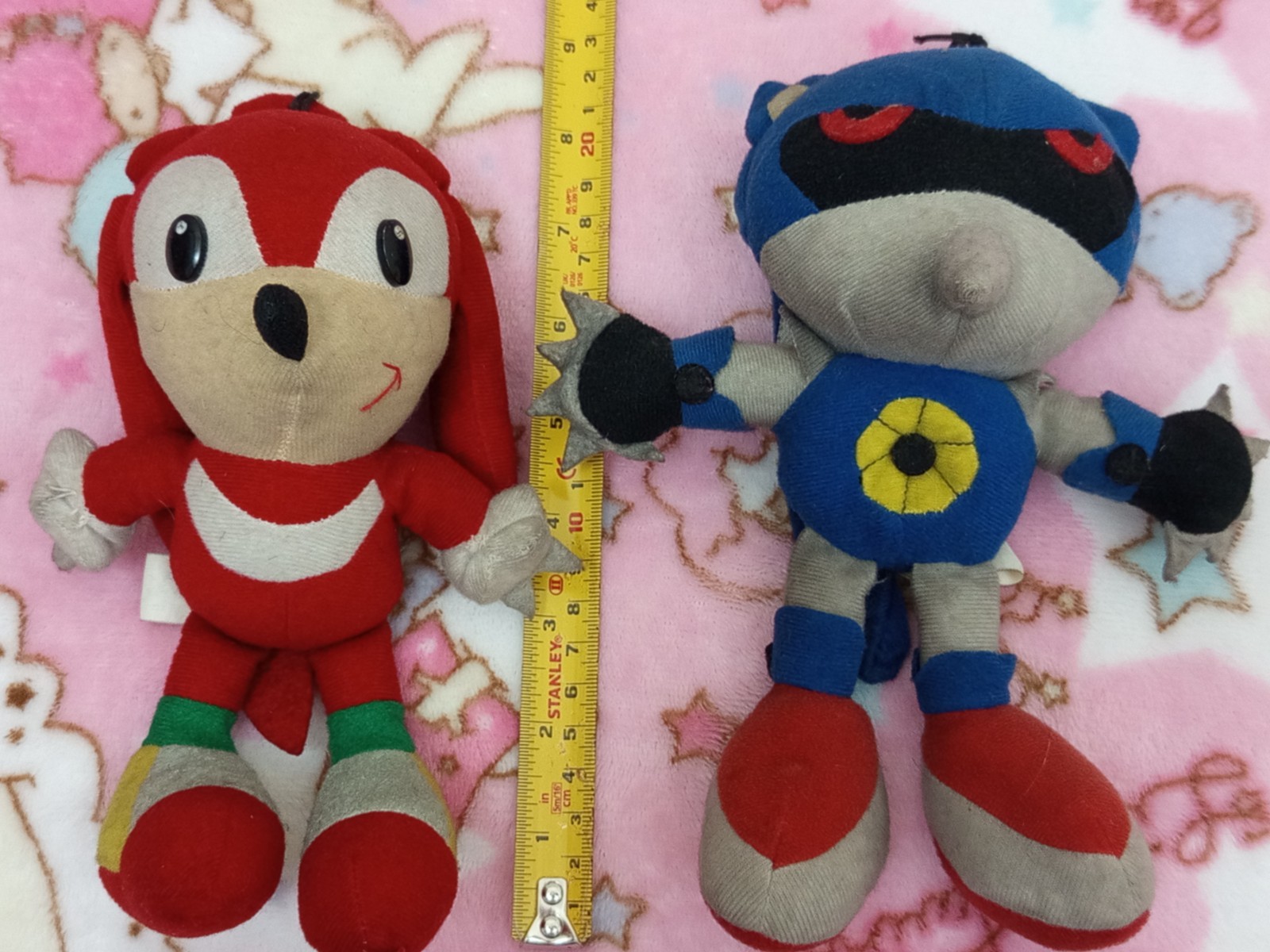 Ultra Rare 1995 Thailand Bootleg Metal Sonic Knuckles Plush Set Hue Hue Vintage