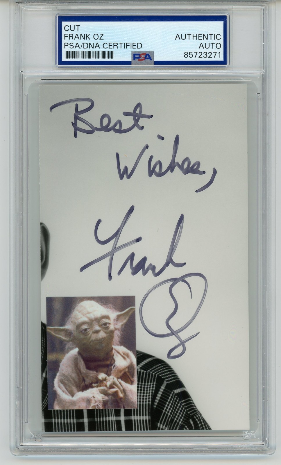Frank Oz ~ Signed Autographed Signature Yoda Star Wars ~ PSA DNA Encased